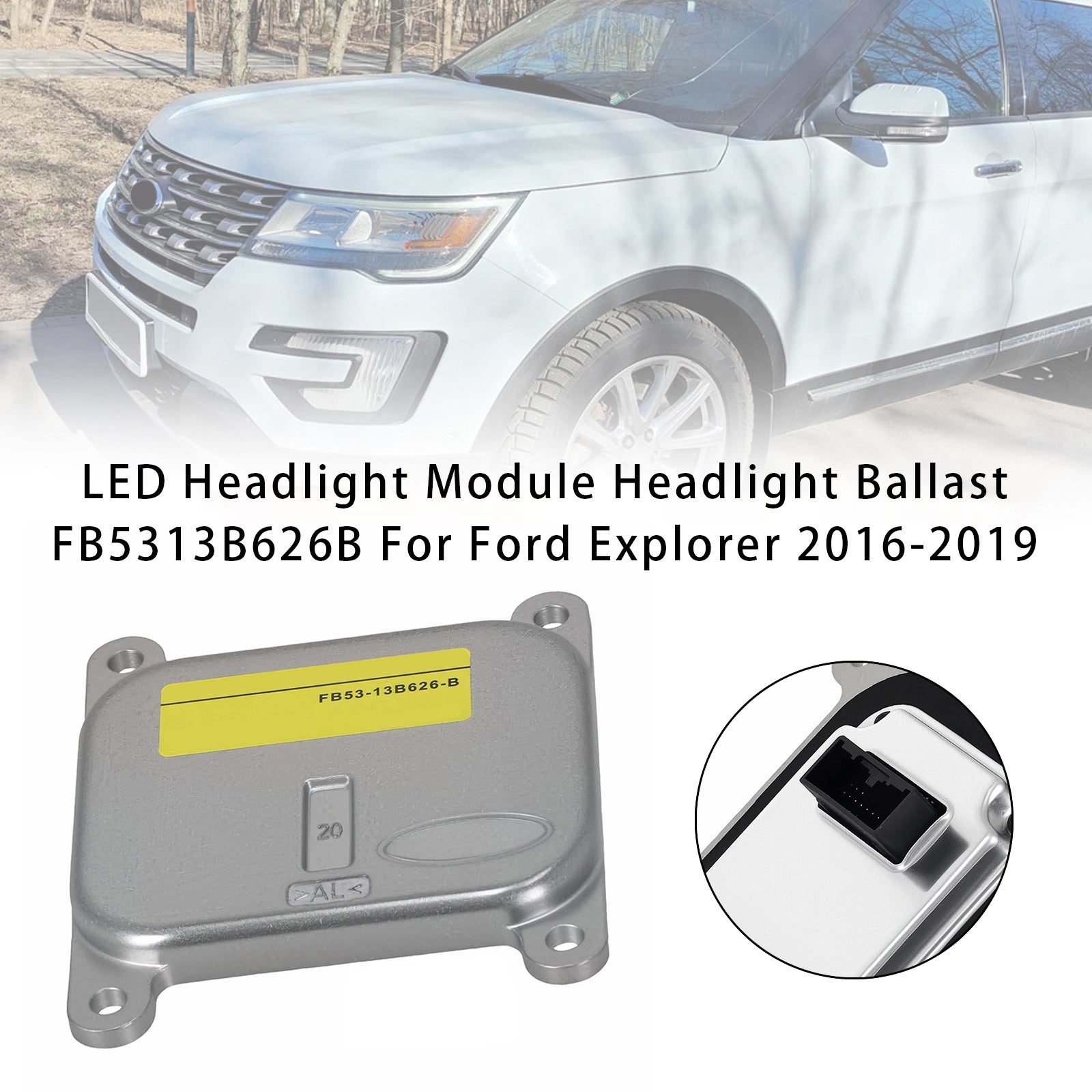 LED Headlight Module Headlight Ballast FB5313B626A For Ford Explorer 2016-2019