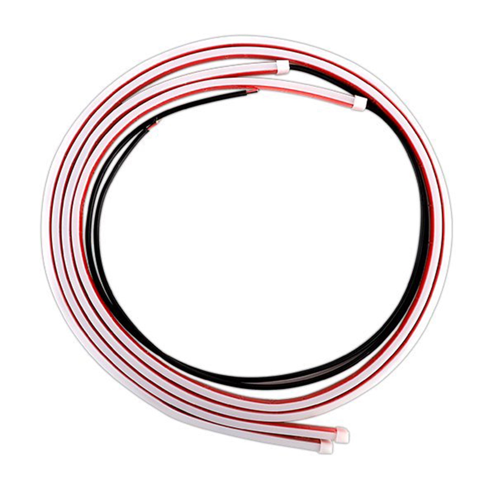 Tiras de luces decorativas para puerta de coche, lámpara blanca roja intermitente de advertencia, 1,2 m