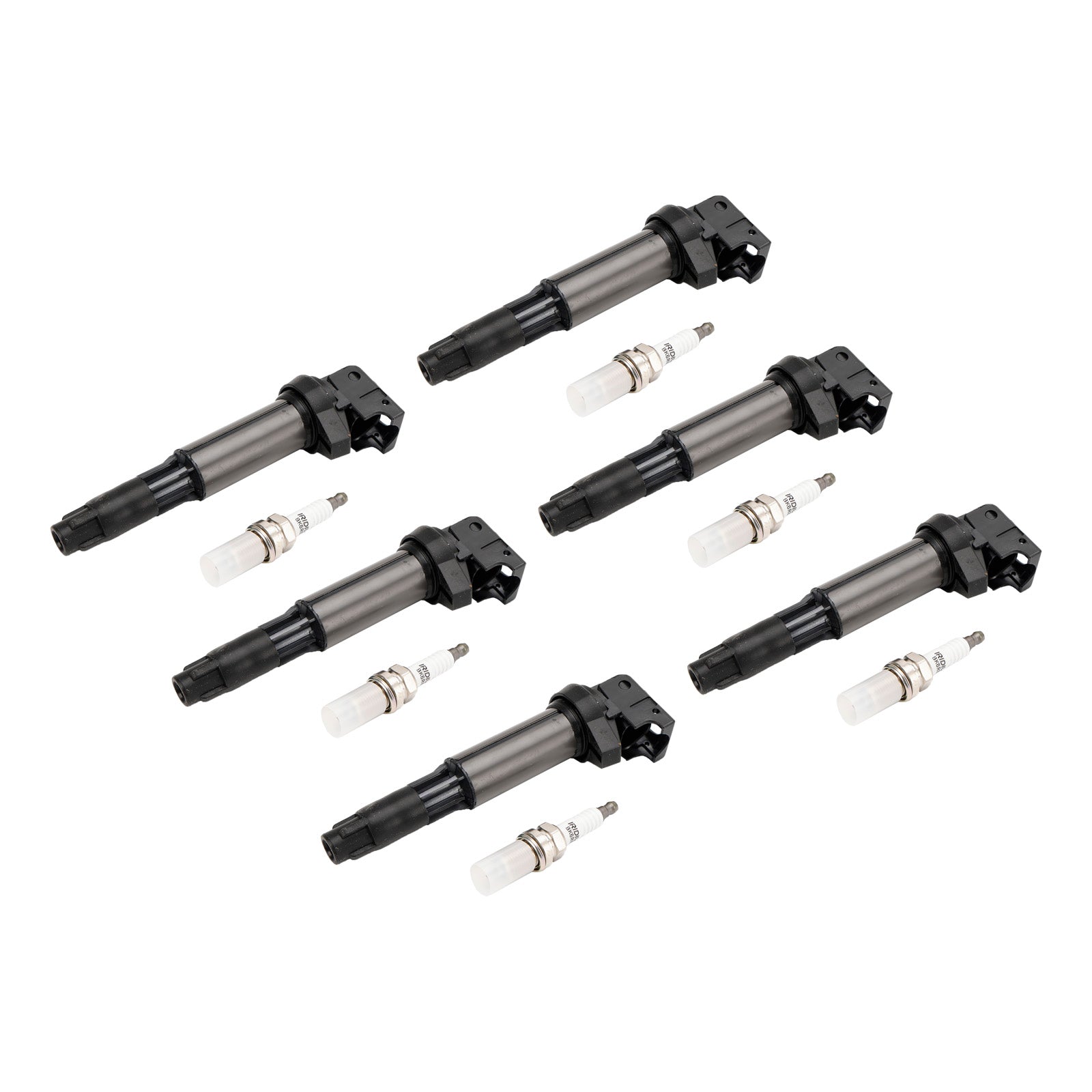 6x Ignition Coil+Spark Plug UF515 UF522 For BMW 325 335 525 530i X5 Z4 2.5L 3.0L