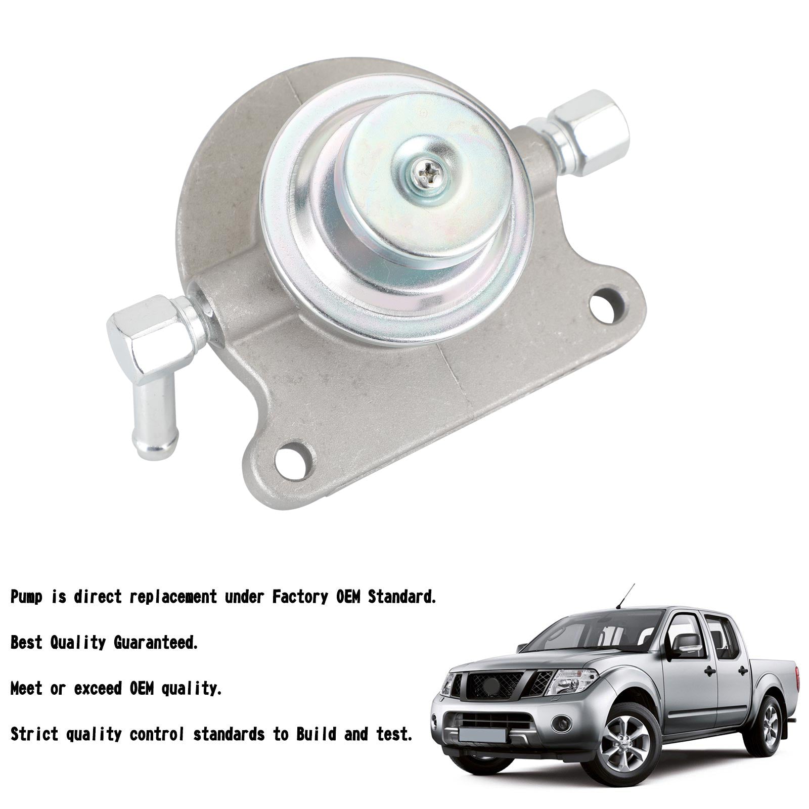 Brandstoffilter Primerpomp 10 mm geschikt voor Nissan Navara D40 2.5L YD25 Diesel vanaf 2006