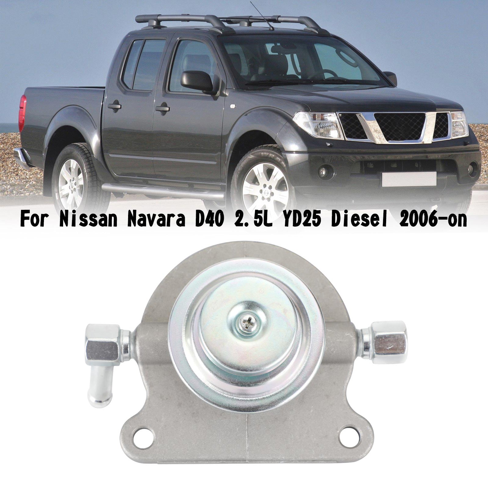 Brandstoffilter Primerpomp 10 mm geschikt voor Nissan Navara D40 2.5L YD25 Diesel vanaf 2006