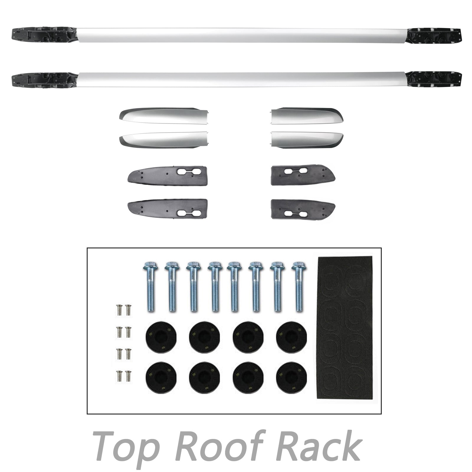 2013-2018 Toyota RAV4 Aluminum Factory Silver Top Roof Rack Side Rails Bar