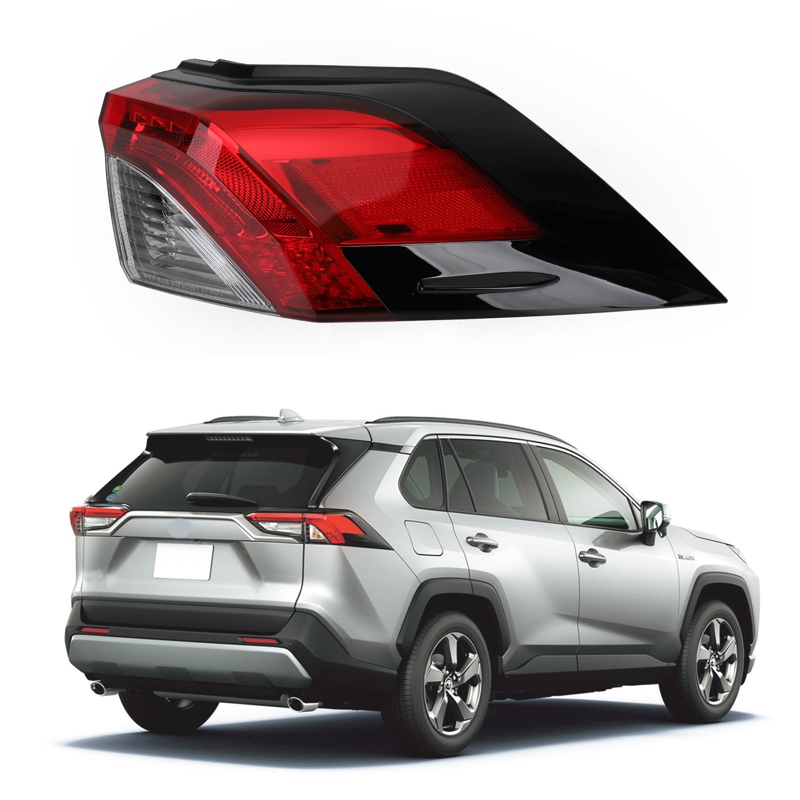 2019-2021 Toyota RAV4 Tail Light Rear Lamp Outer L+R Side 81560/81550-0R090 Generic