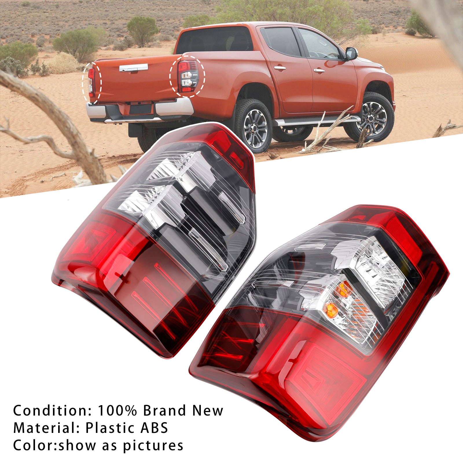 2019-2023 Mitsubishi Triton L200 Pair LED bakstoppbrems baklyslamp