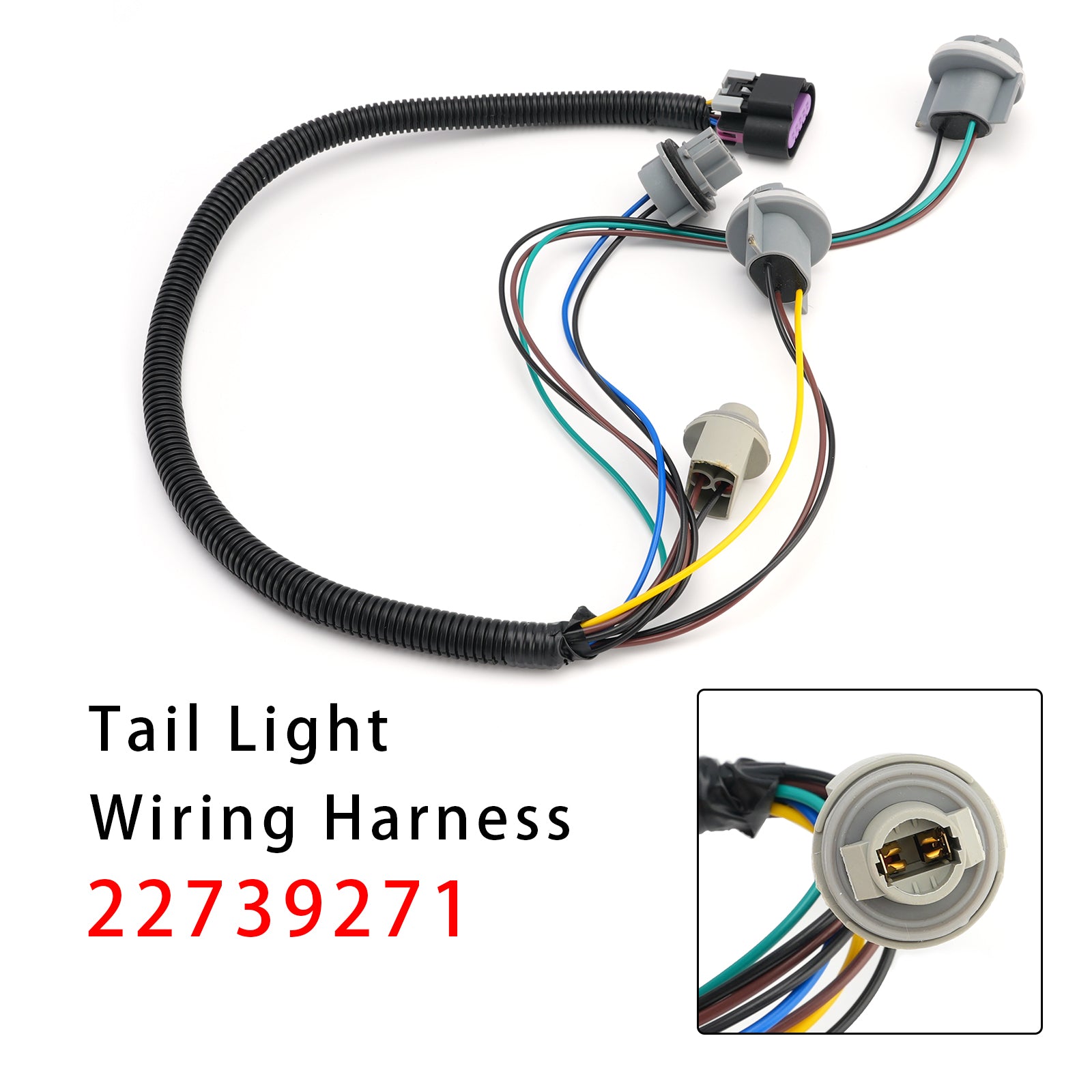 Tail Light Wiring Harness Left or Right 22739271 For Chevy Avalanche 2007-2013