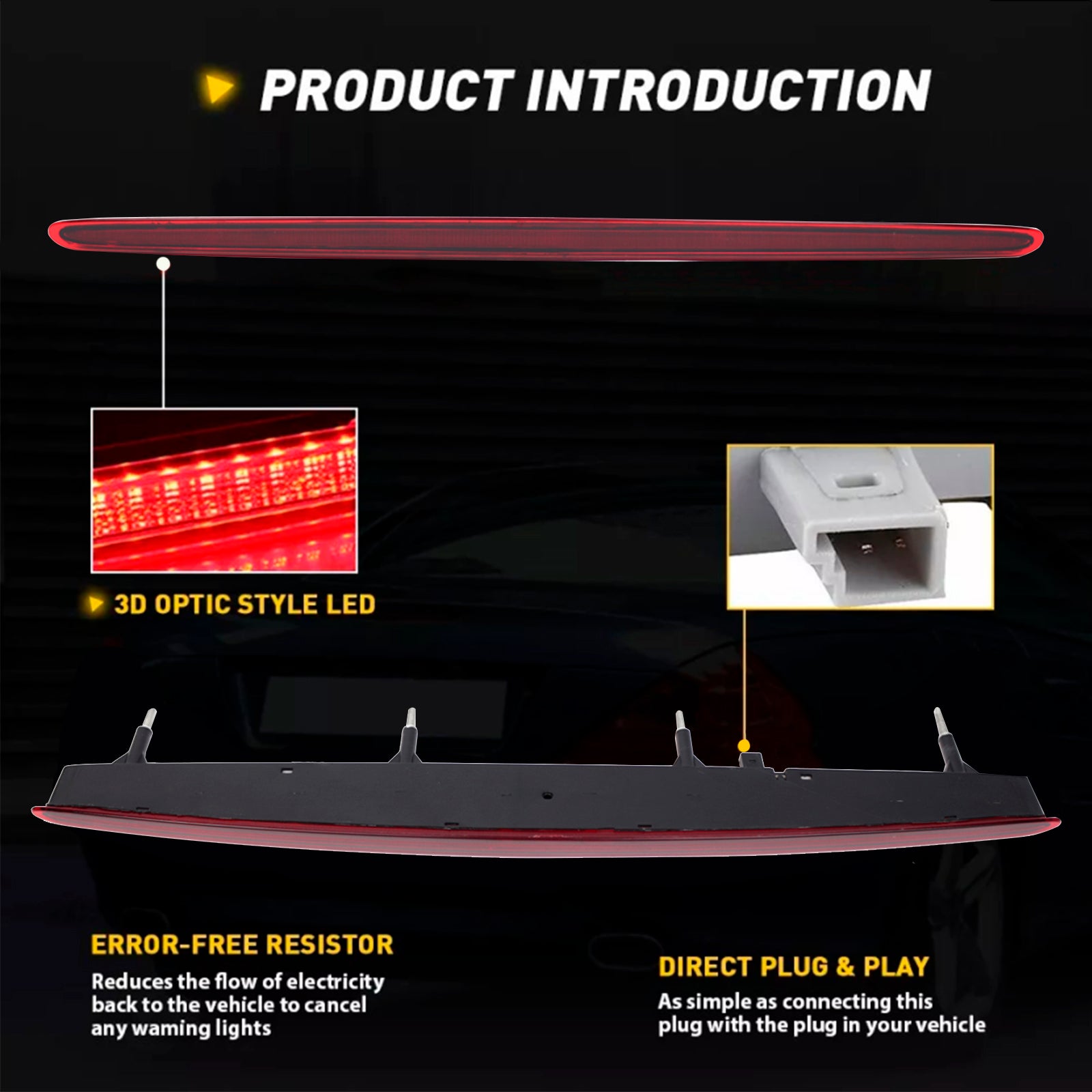 Red Third Brake Stop Light 63257164978 For BMW 1 Series 128i 135i M E82 E88