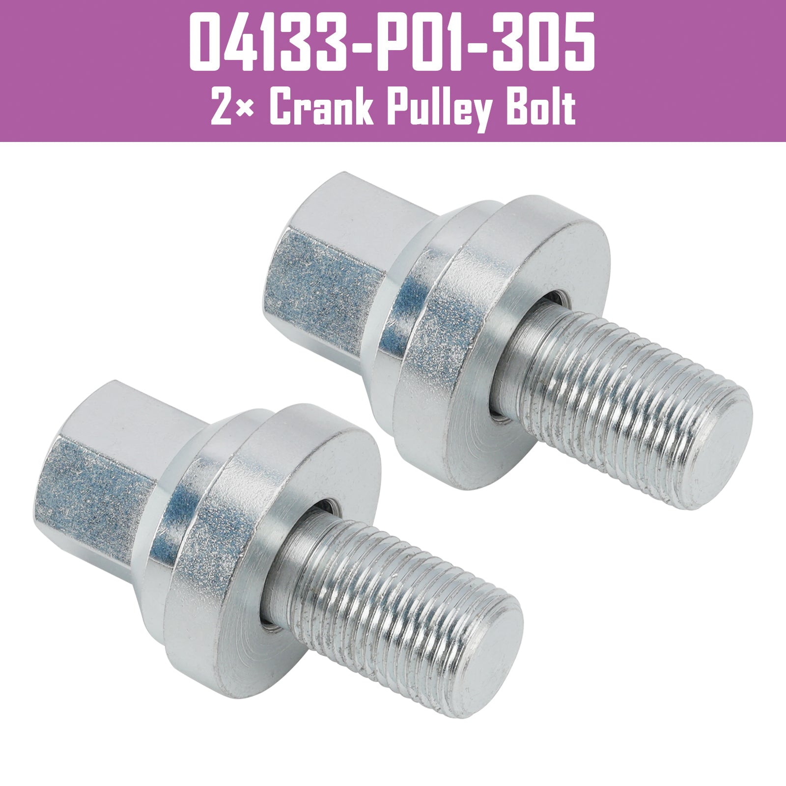 2× Crank Pulley Bolt D16Z6 D16 D15 D16Y8 D Series for Honda Civic 04133-P01-305