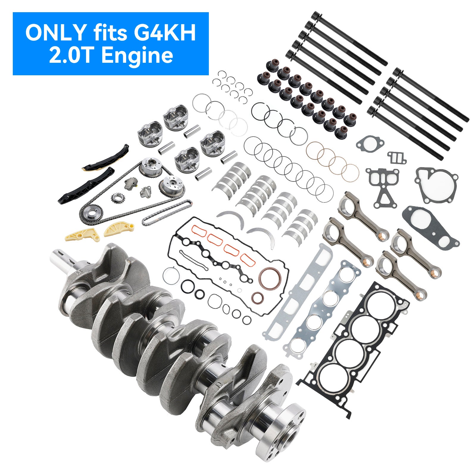 2011–2019 Hyundai i40 G4KH 2.0T Engine Rebuild Kit w/ Crankshaft Con Rods Timing Kit