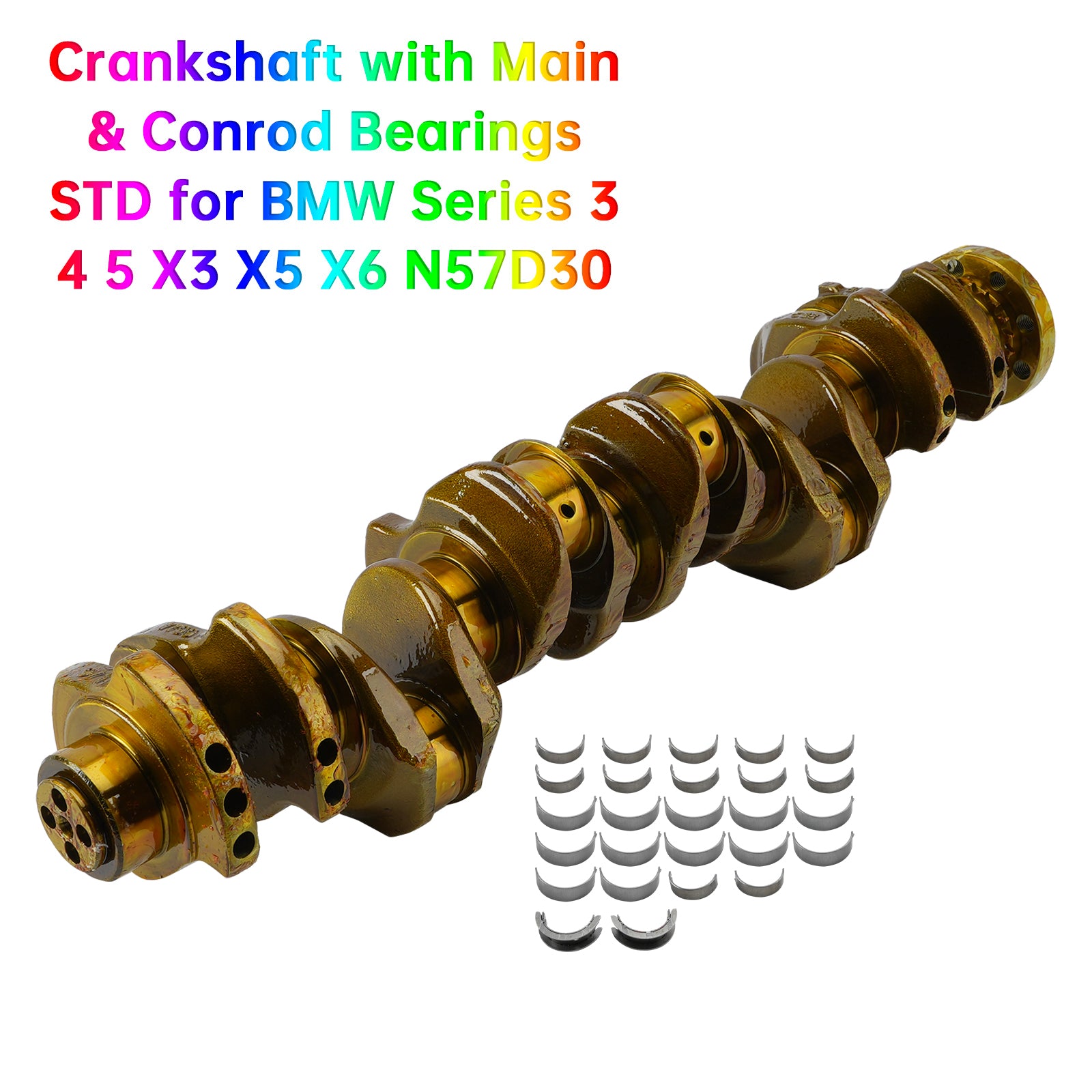 01.2014-on BMW 3 GT (F34) N57 D30 ENGINES Crankshaft with Main & Conrod Bearings STD 11217799970 11217809375