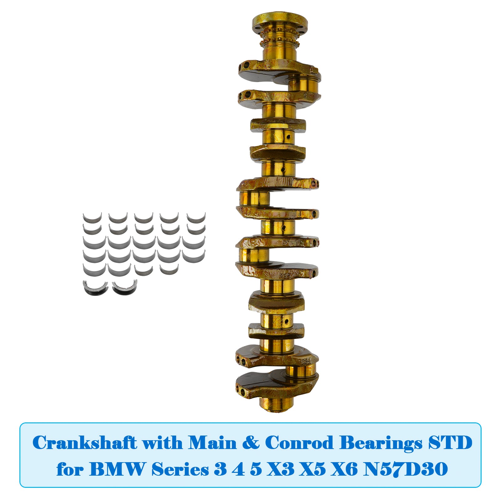 01.2014-on BMW 3 GT (F34) N57 D30 ENGINES Crankshaft with Main & Conrod Bearings STD 11217799970 11217809375