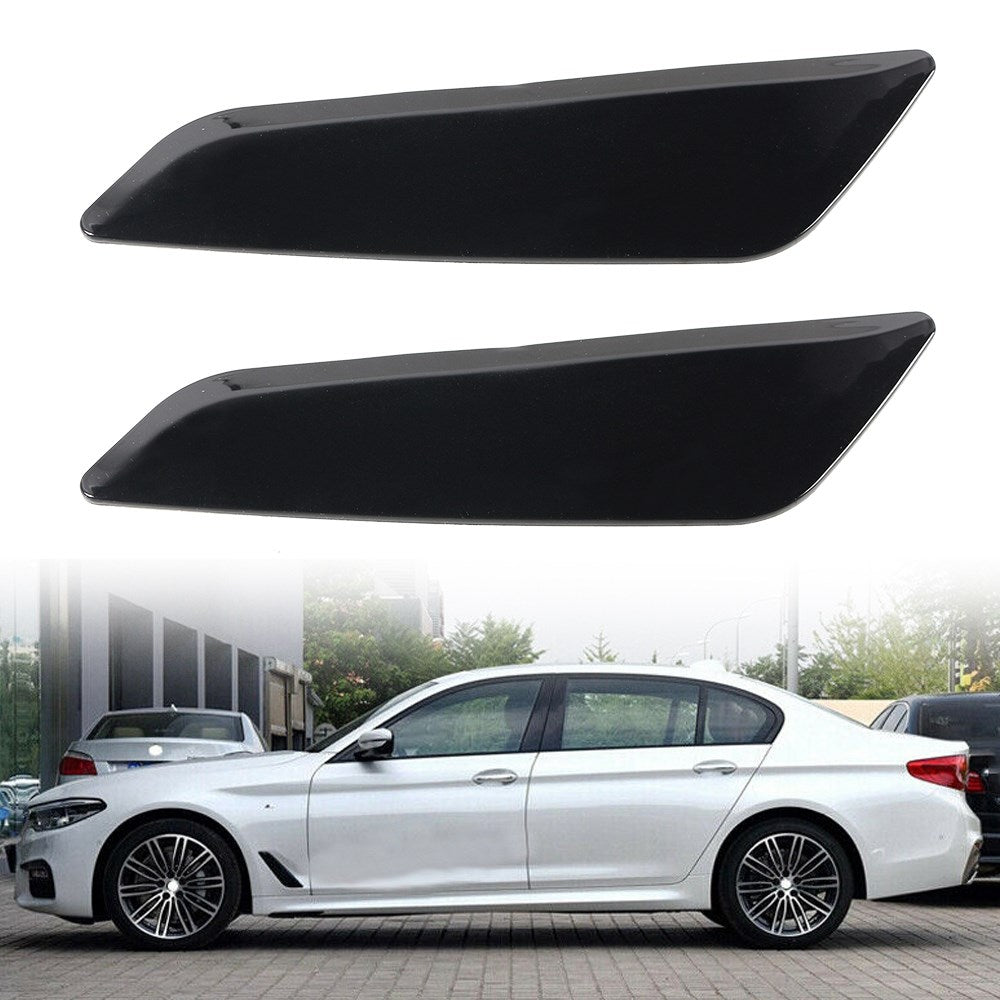 Garniture de couvercle de sortie d'air latérale de garde-boue noir brillant pour BMW série 5 G30 2017 +