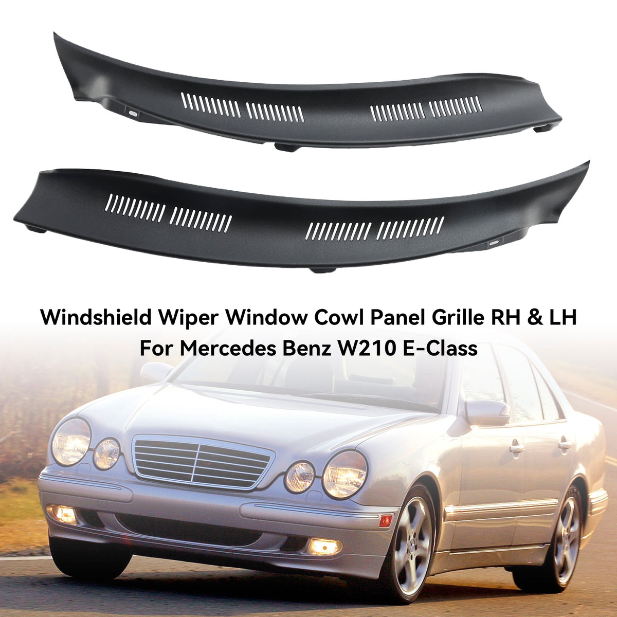 1997 Mercedes Benz W210 E-Class E420 Windshield Wiper Window Cowl Panel Grille RH & LH