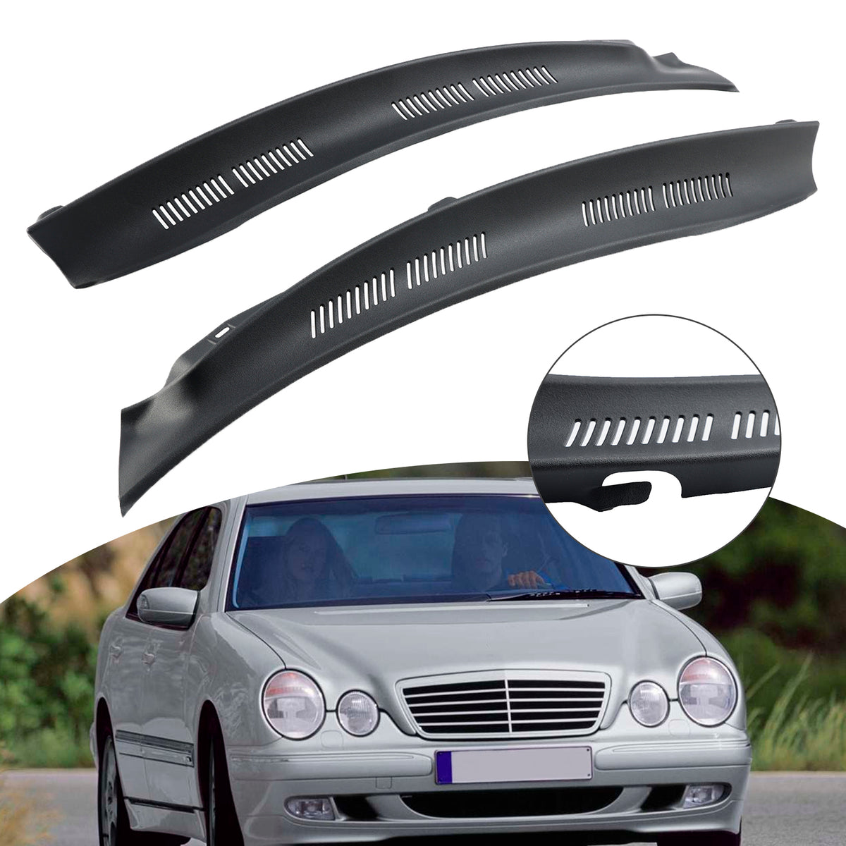 1997 Mercedes Benz W210 E-Class E420 Windshield Wiper Window Cowl Panel Grille RH & LH