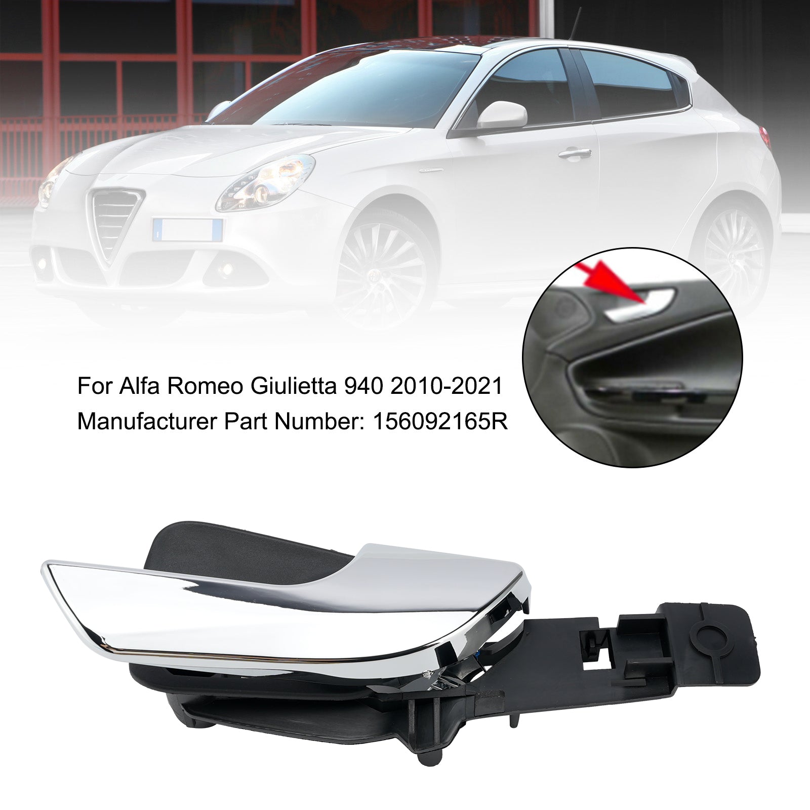 Inside Front Right Door Handle Opener For Alfa Romeo Giulietta 940 2010-2021 Generic