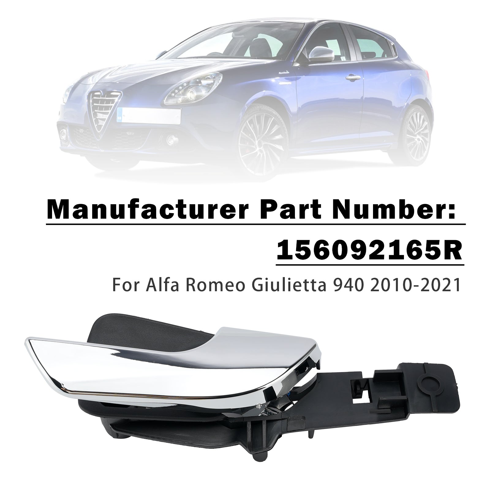 Inside Front Right Door Handle Opener For Alfa Romeo Giulietta 940 2010-2021 Generic