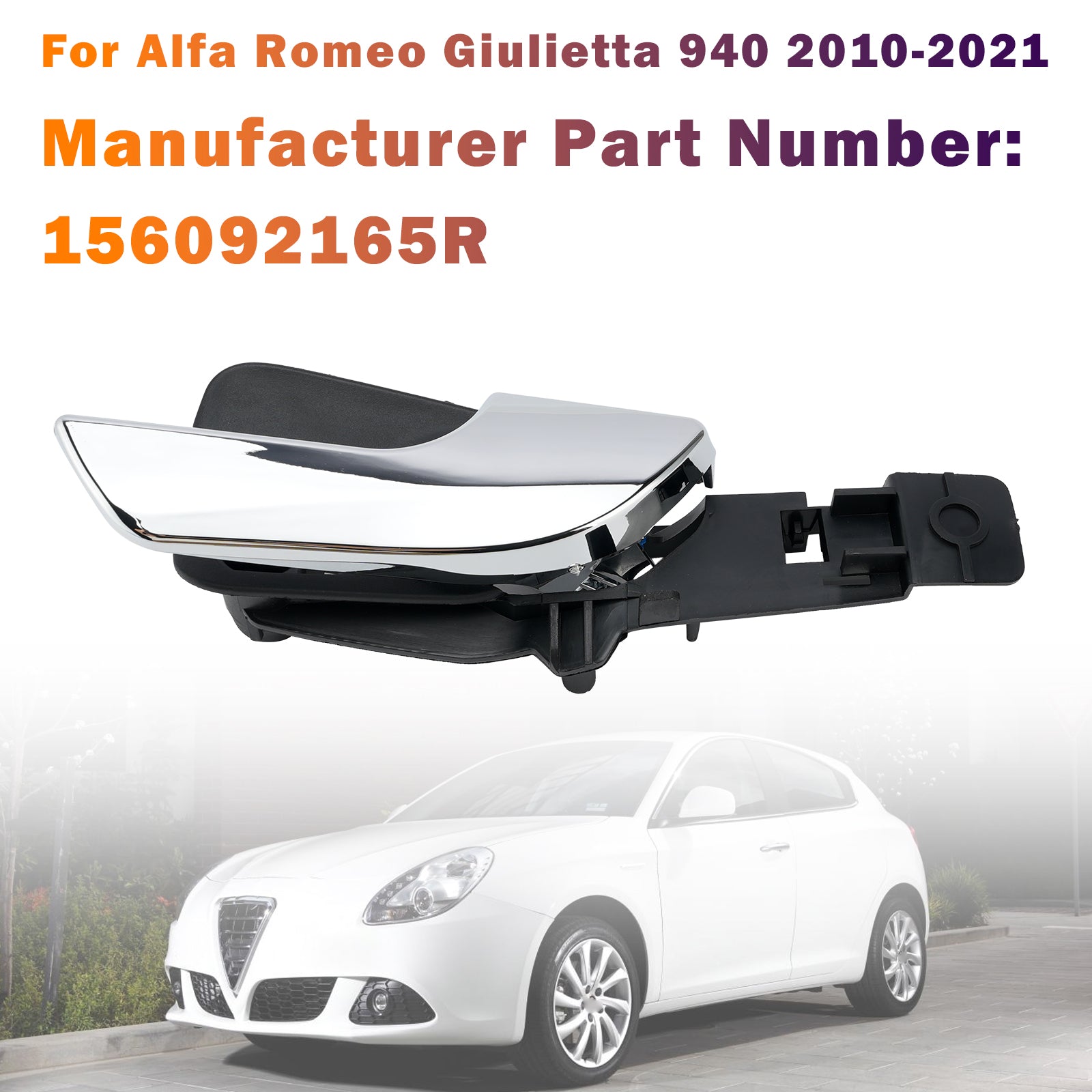 Inside Front Right Door Handle Opener For Alfa Romeo Giulietta 940 2010-2021 Generic