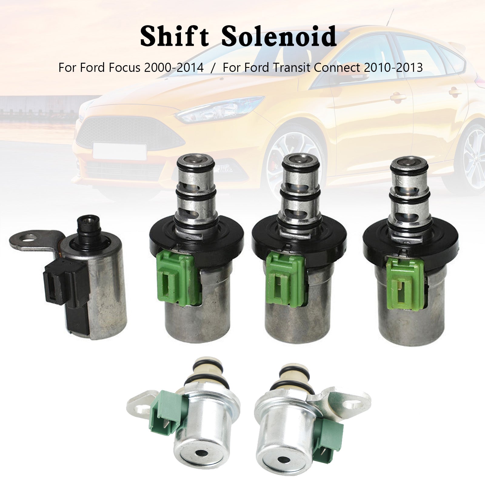 6PCS 4F27E Transmission Solenoid Shift 2 PWM 3 EPC 1 For Ford Focus Fiesta