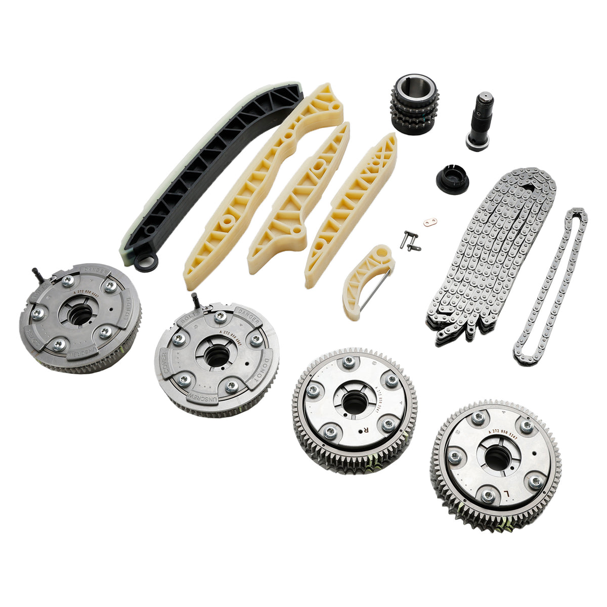 2007 Mercedes-Benz E 350 550 4MaticÂŽ, Base 3.5L - Gas Timing Chain Kit + 4Ă Camshaft Adjusters
