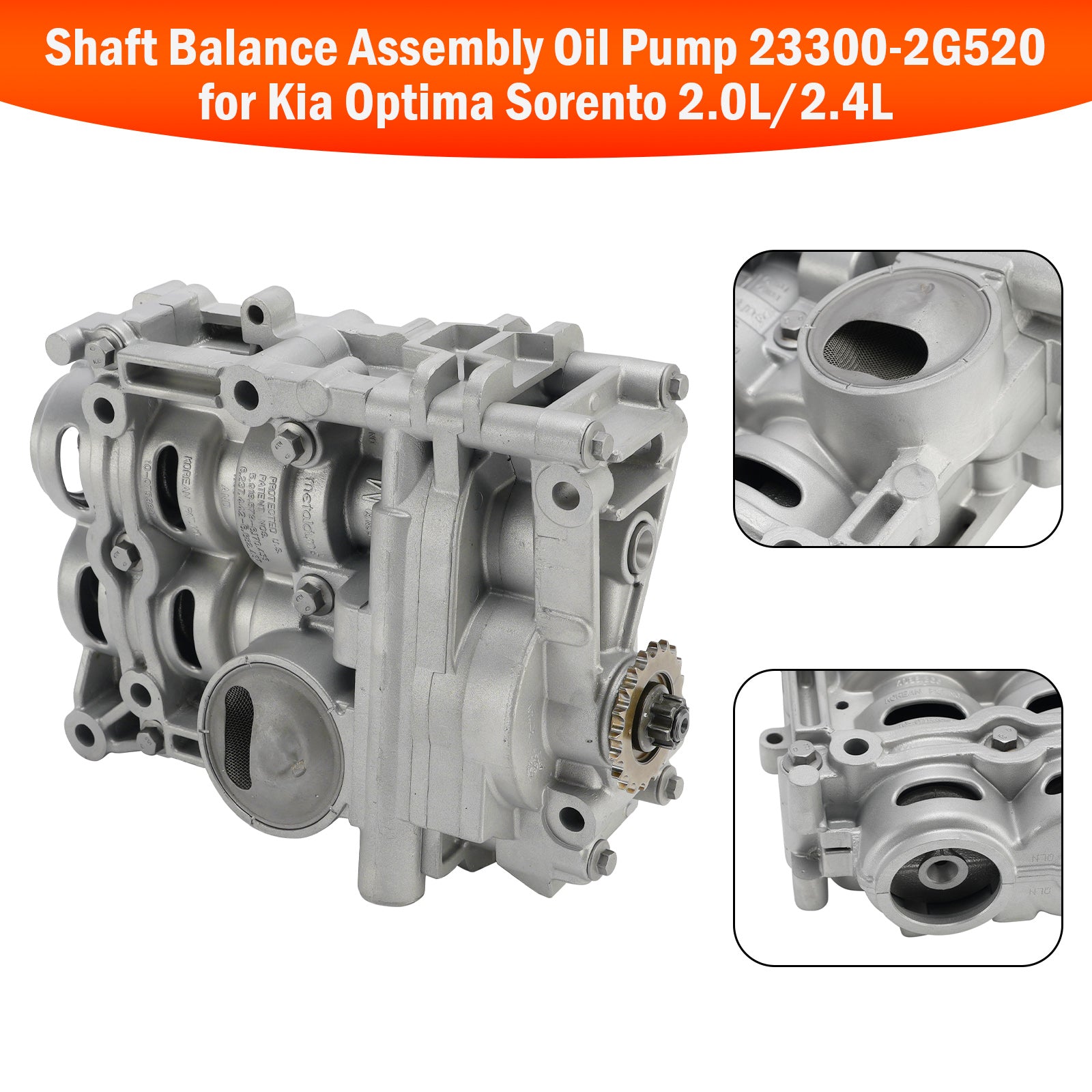 2012-2014 Hyundai Sonata Azera 2.0L/2.4L Shaft Balance Assembly Oil Pump 23300-2G520