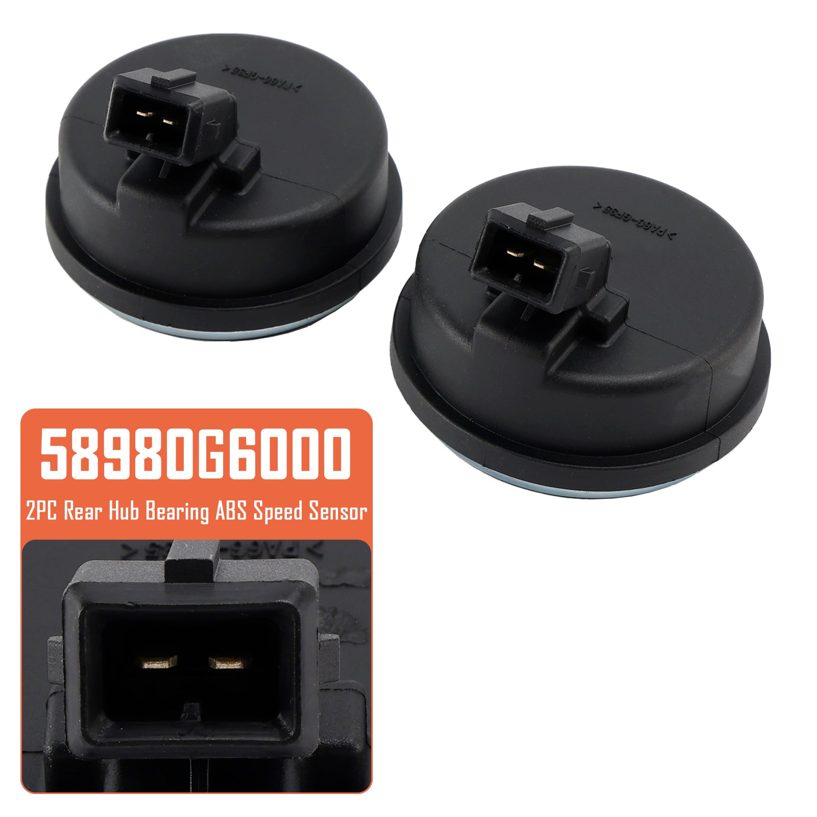 2PC Rear Hub Bearing ABS Speed Sensor for Kia Picanto Moring 2017-20 58980G6000