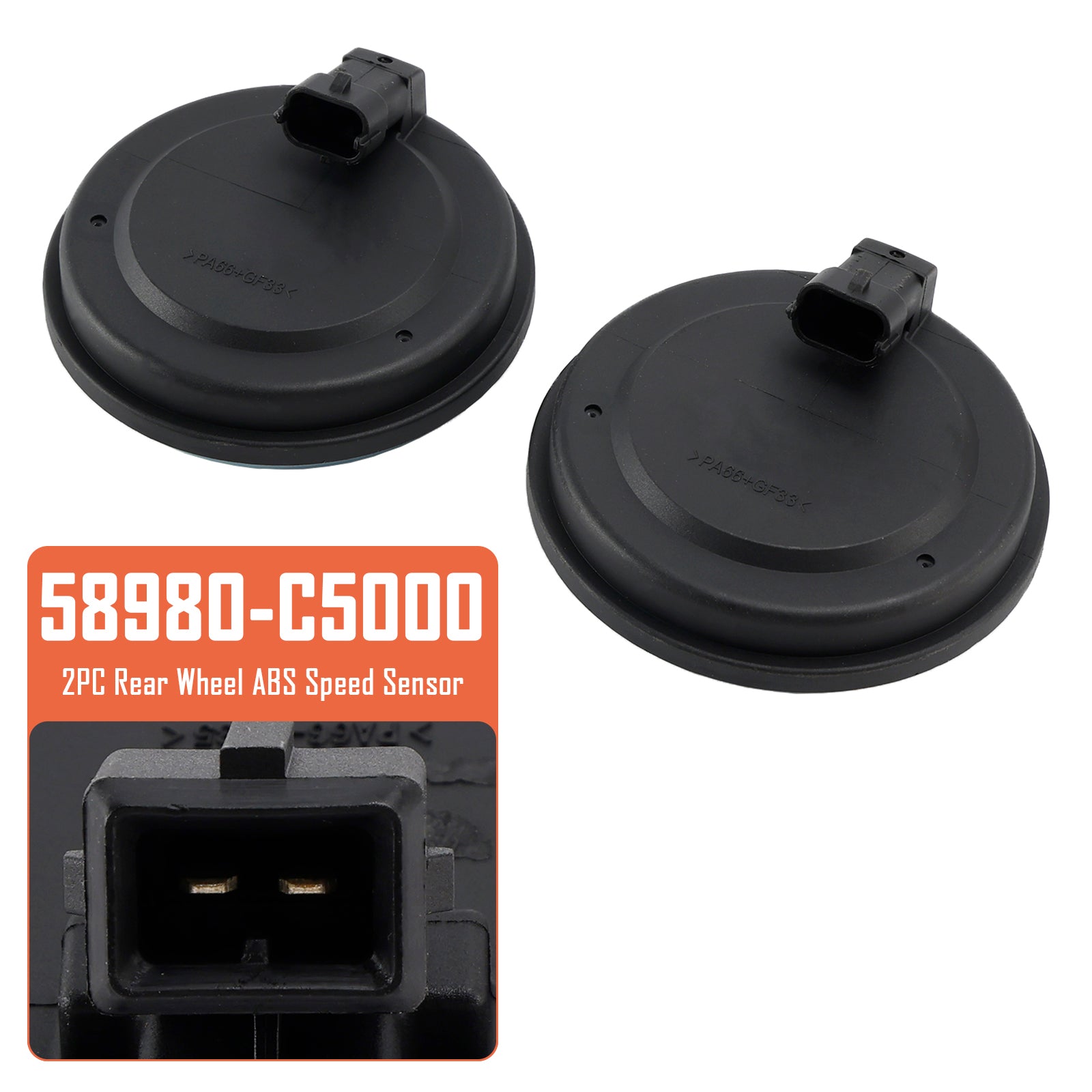 2PC Rear Wheel ABS Speed Sensor for Kia Sorento 2016-2020 58980-C5000