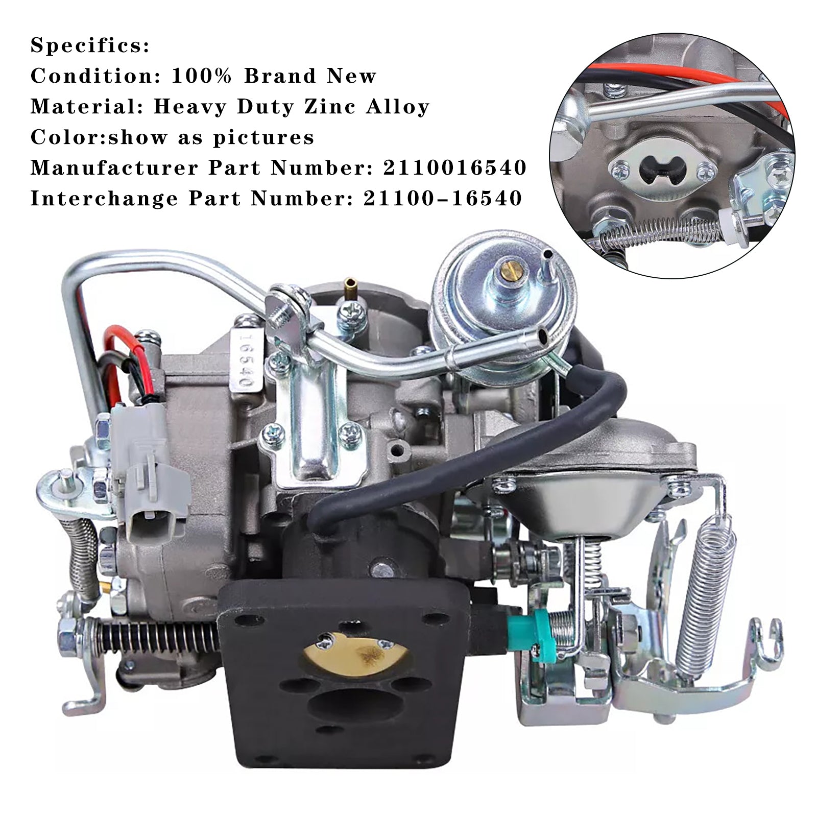 1987-1991 Toyota 4af Corolla 1,6L 2 Barrel Carburetor 21100-16540