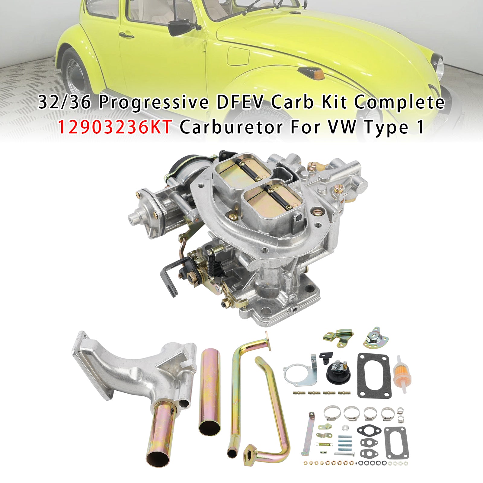 Kit carburatore DFEV progressivo 32/36 completo carburatore 12903236KT per VW tipo 1