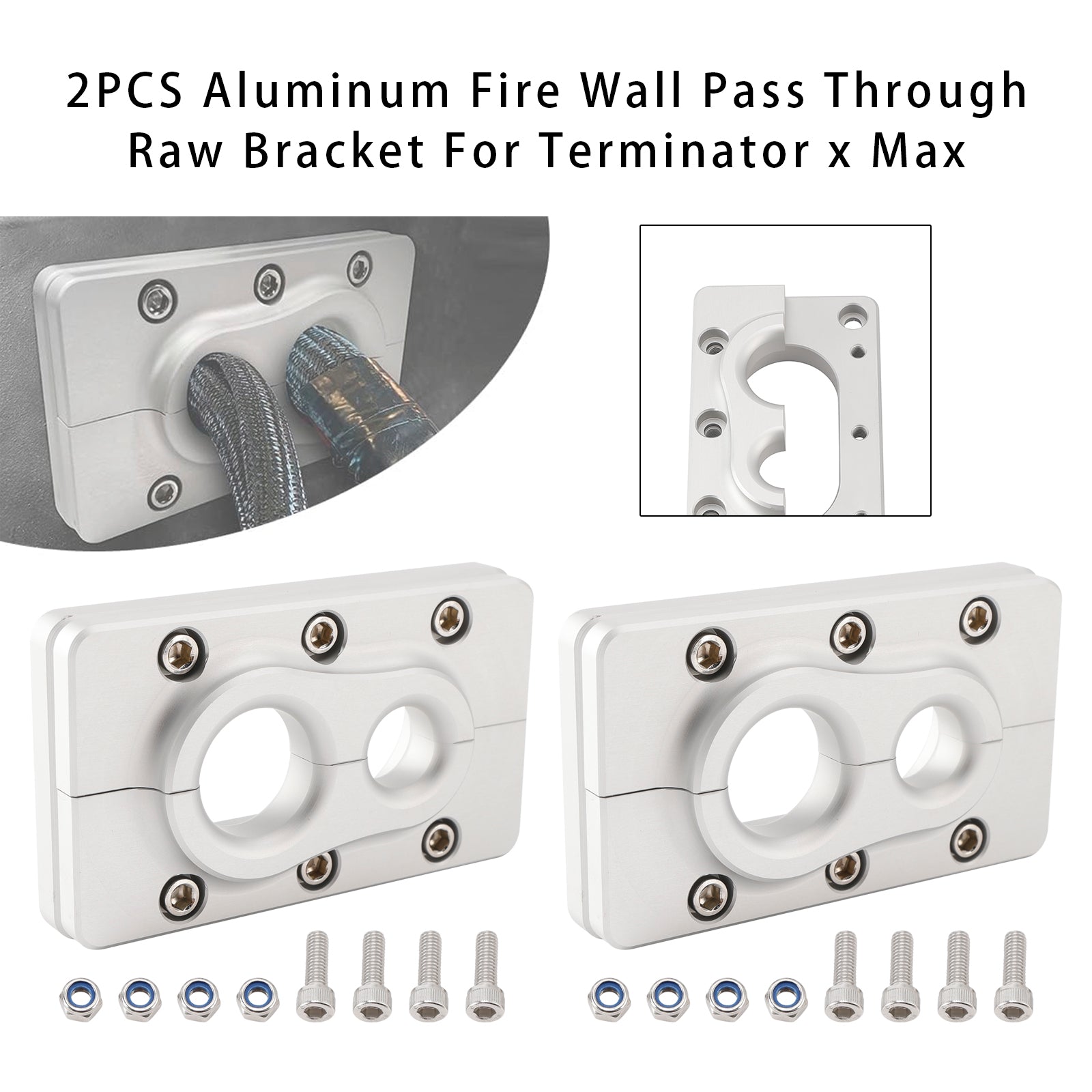 2Pack Aluminum Fire Wall Pass Through Raw Bracket For Terminator x Max