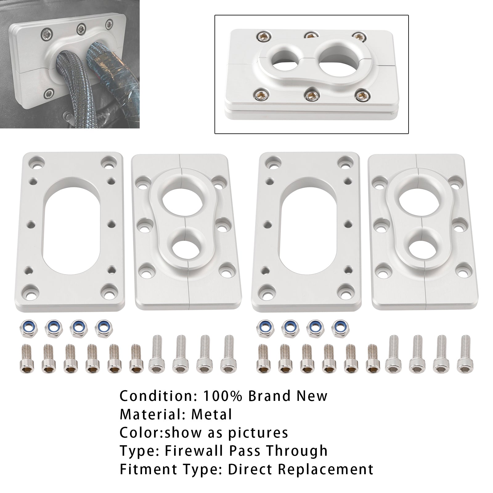 2Pack Aluminum Fire Wall Pass Through Raw Bracket For Terminator x Max