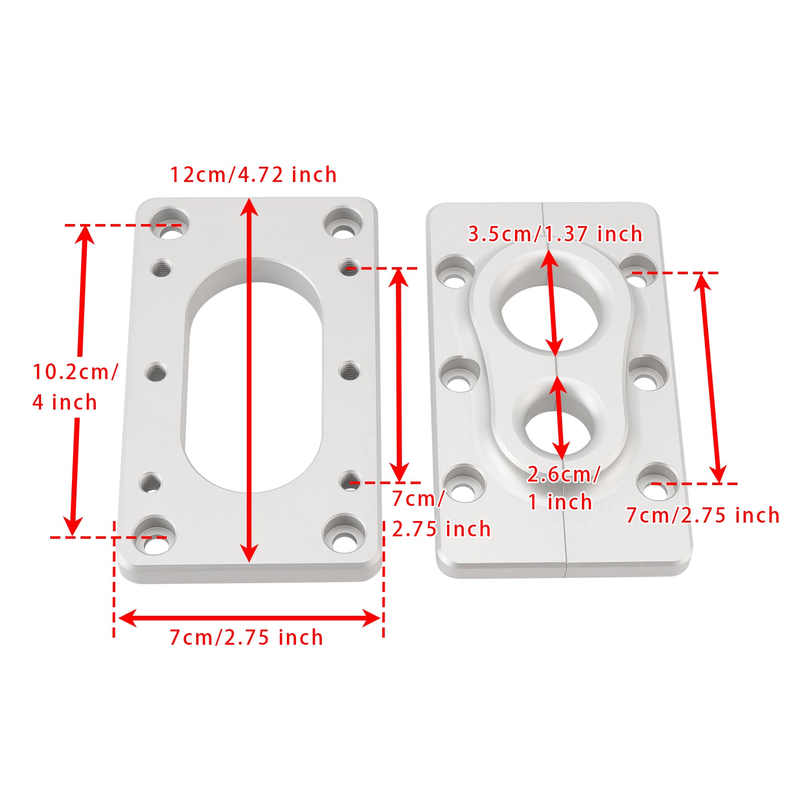 2Pack Aluminum Fire Wall Pass Through Raw Bracket For Terminator x Max