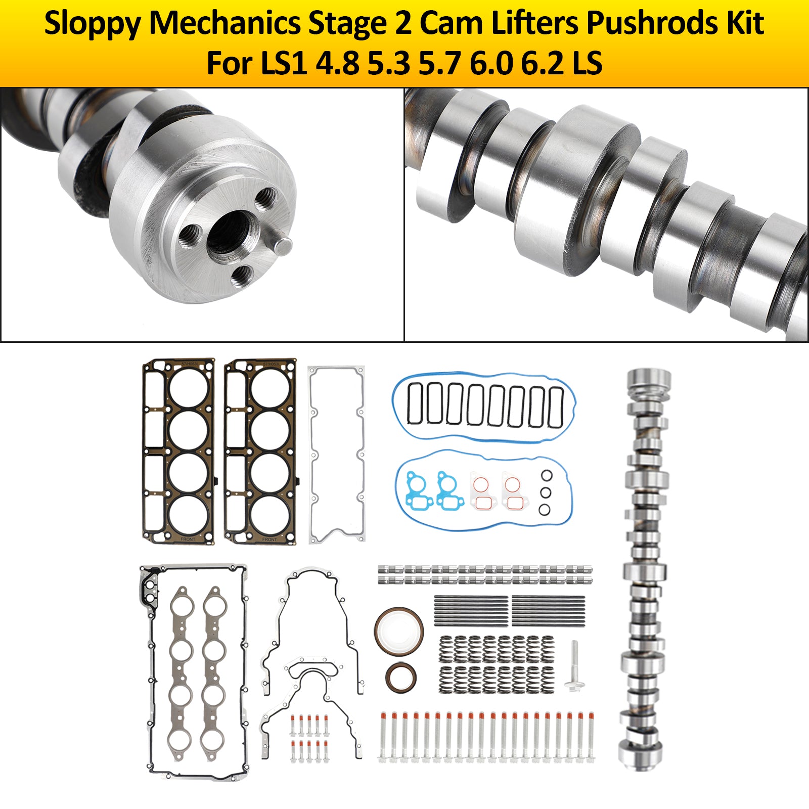 Slordige mechanica Stage 2 Cam Lifters-stoterstangenset voor LS1 4.8 5.3 5.7 6.0 6.2 LS