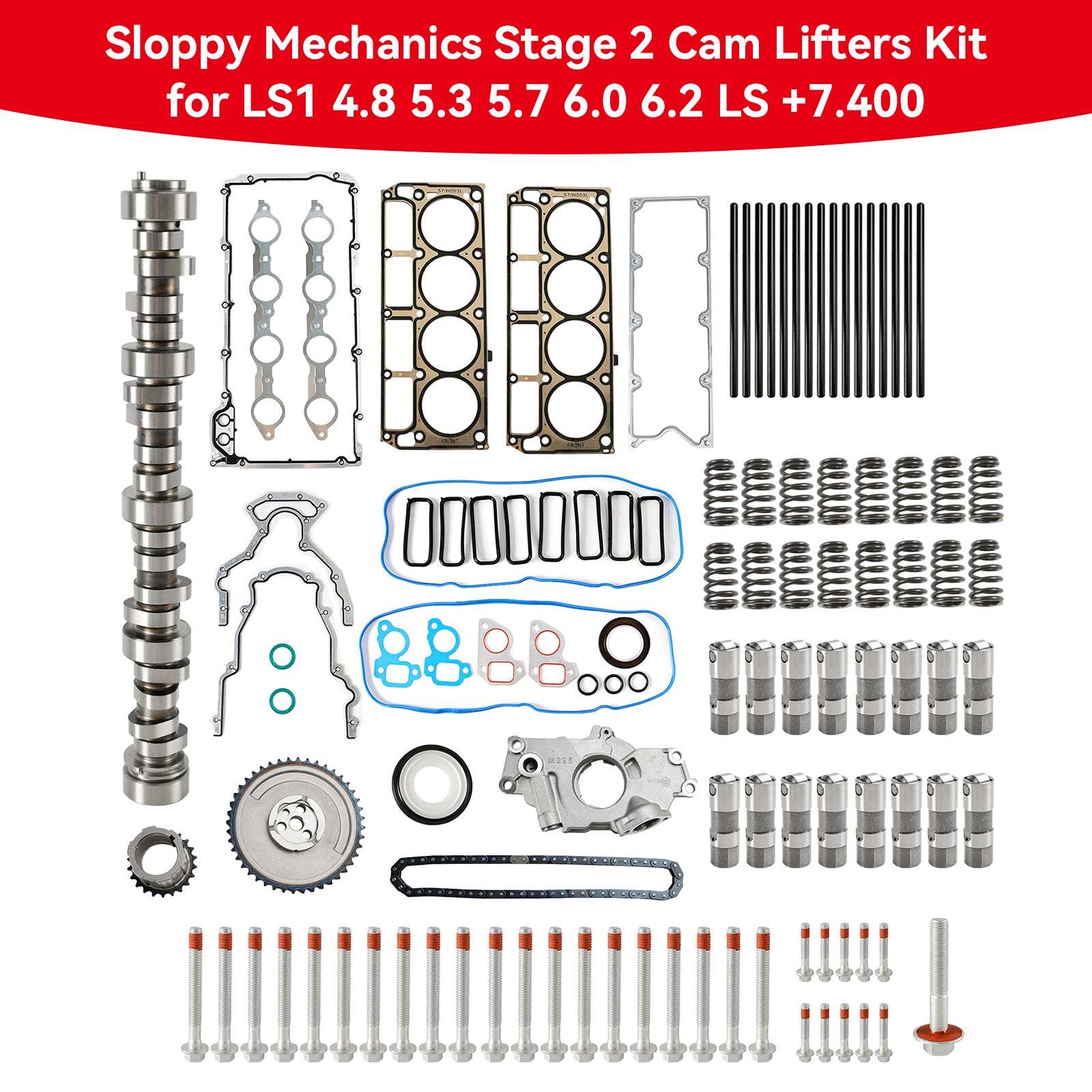 1993-1997 Factory Roller LT1 and 305-350 Chevy Engines Sloppy Mechanics Stage 2 Cam Lifters Kit