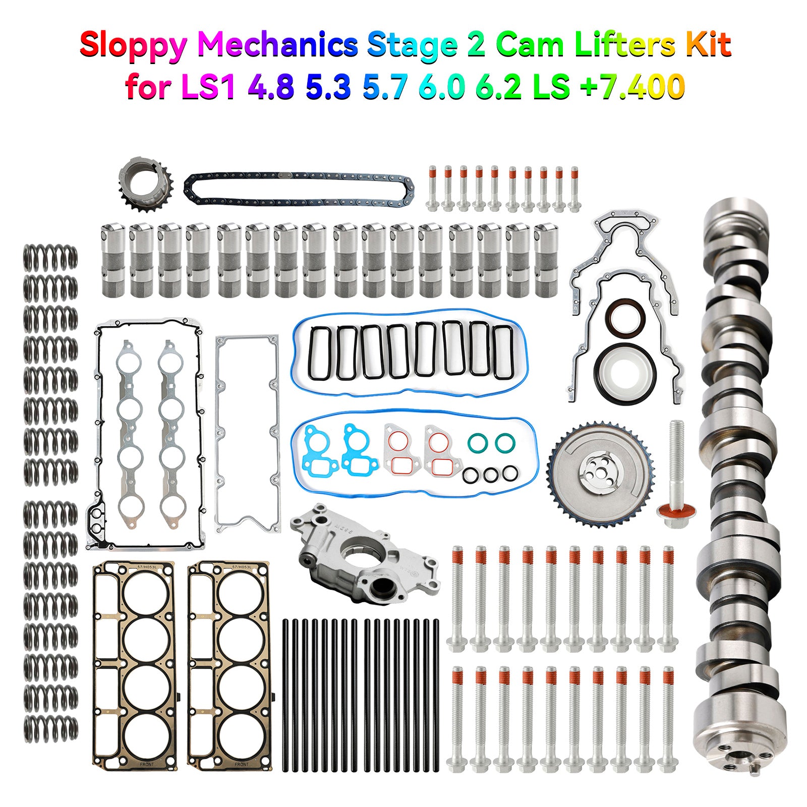 1993-1997 Factory Roller LT1 and 305-350 Chevy Engines Sloppy Mechanics Stage 2 Cam Lifters Kit