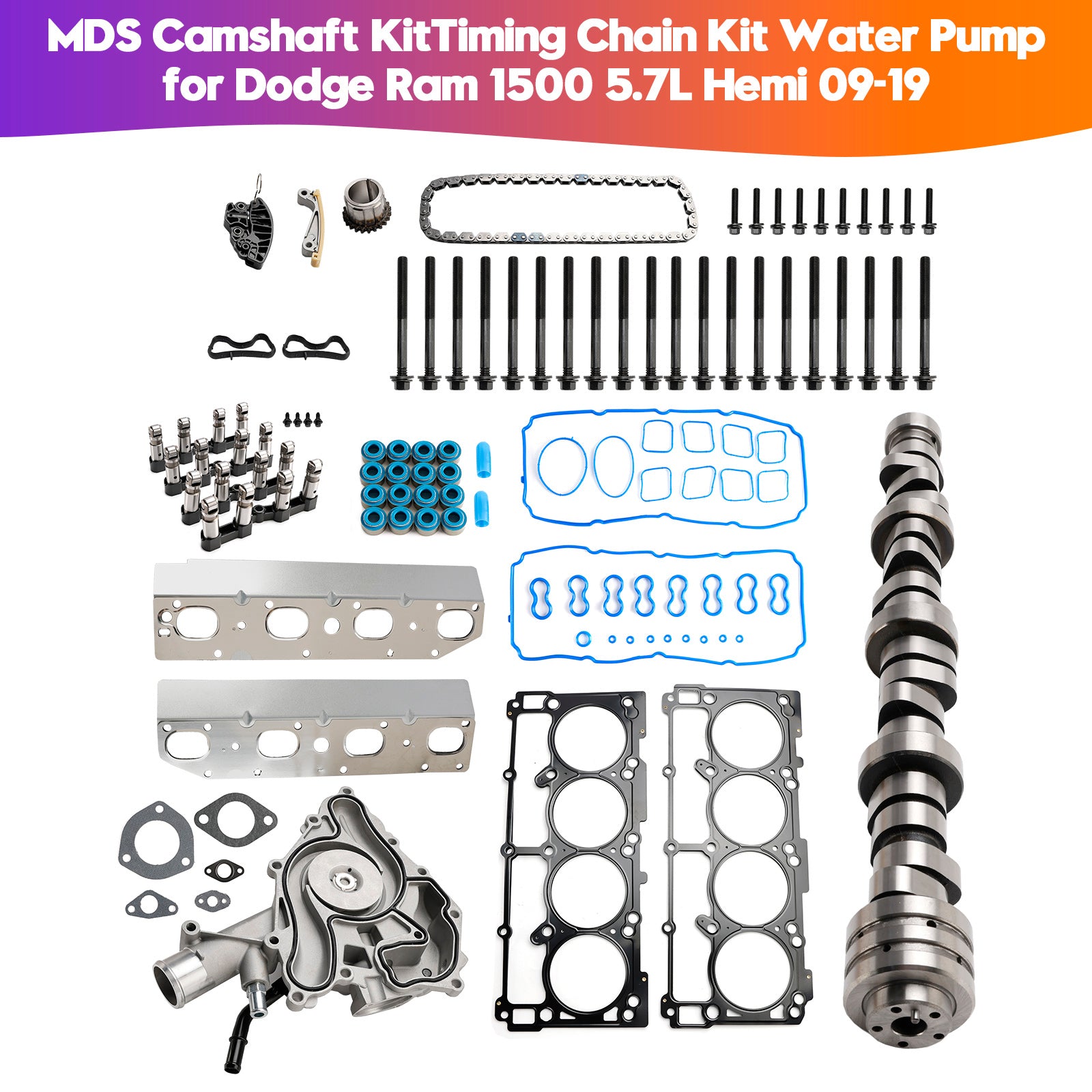 2009 Chrysler Aspen 5.7L Engine V8 MDS Camshaft KitTiming Chain Kit Water Pump 53021726AE 68060714AA