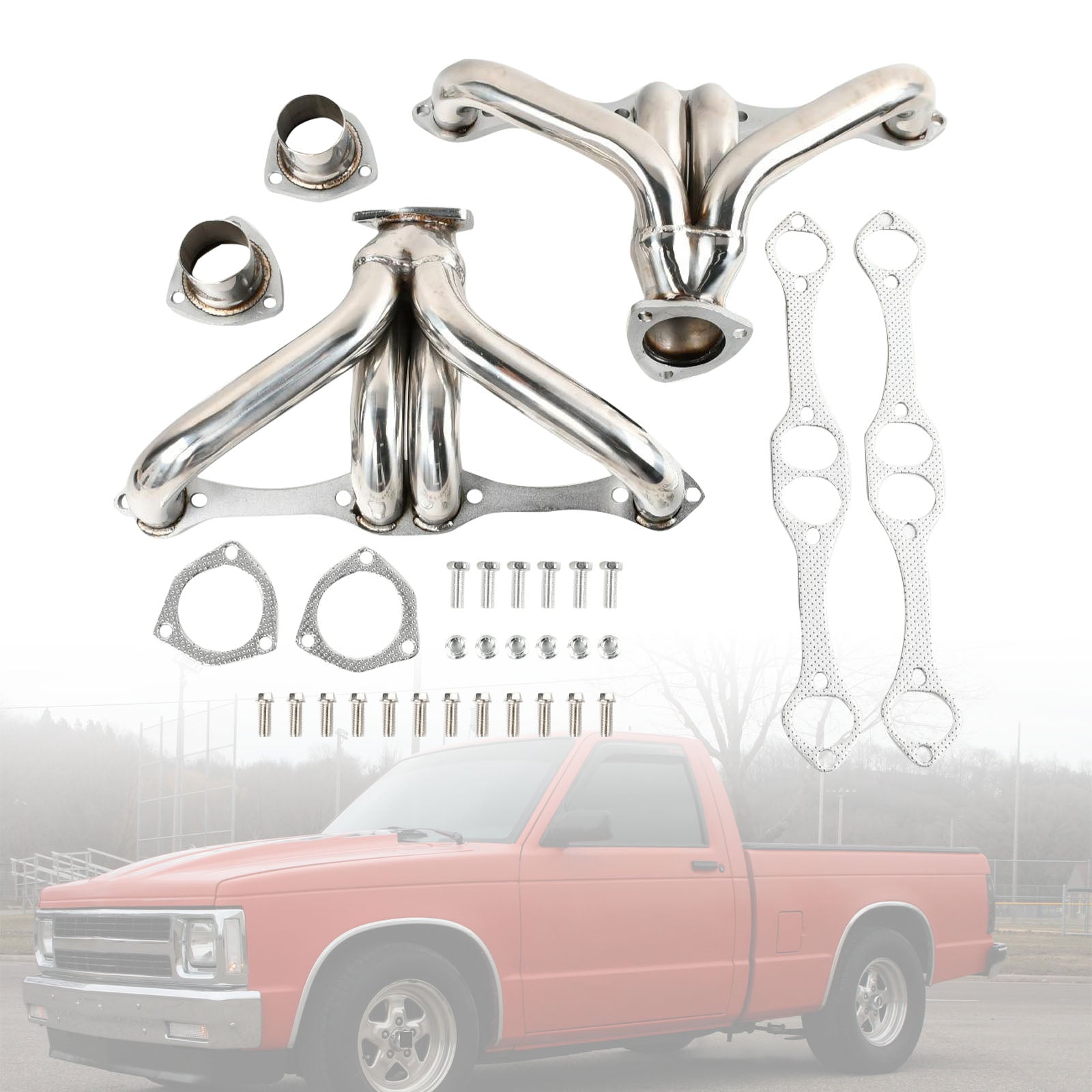 Colector de escape compatible con Chevy Small Block SBC 1-5/8"