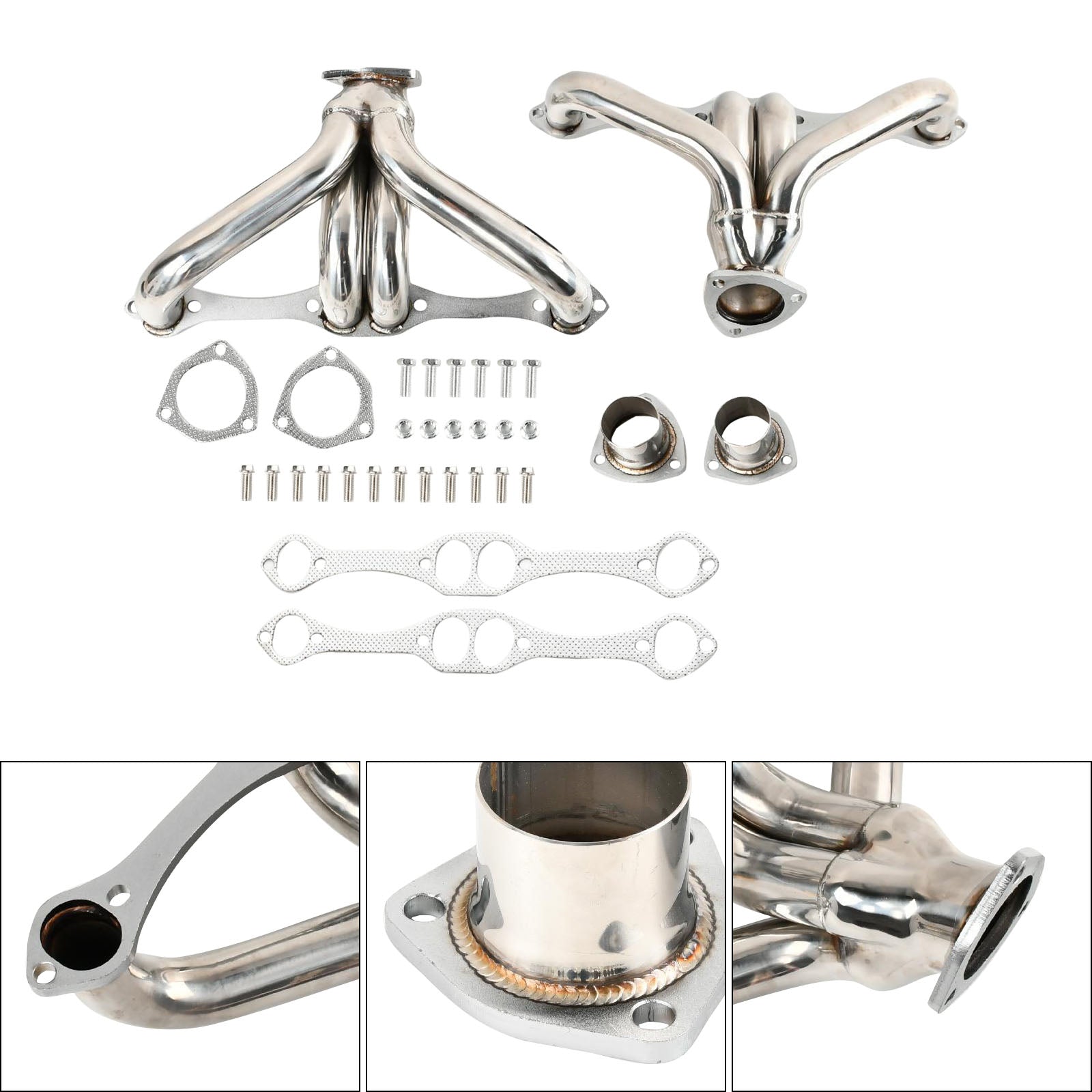 Colector de escape compatible con Chevy Small Block SBC 1-5/8"