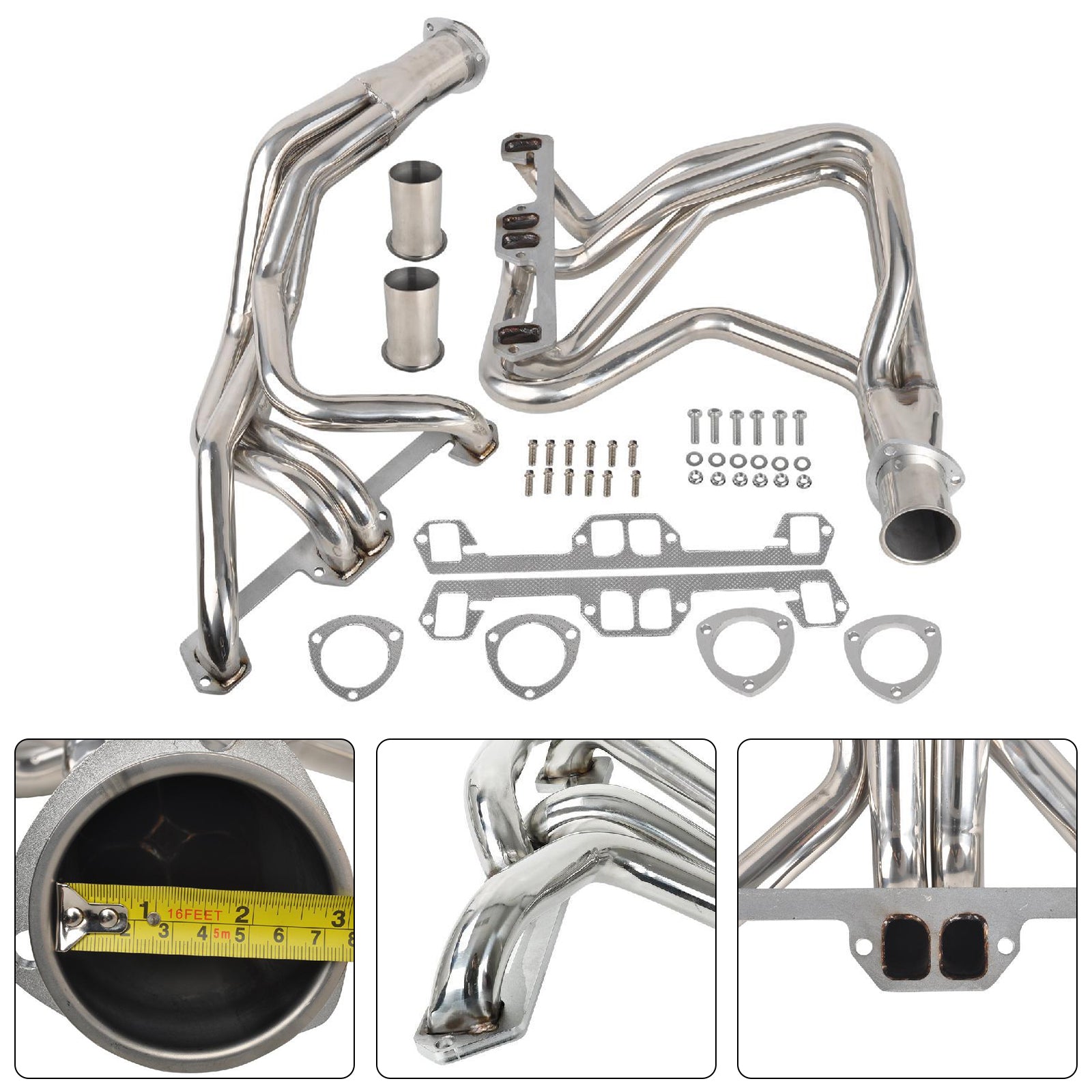 Stainless Steel Exhaust Manifold Header Fit Dodge D100 D150 D200 RD200