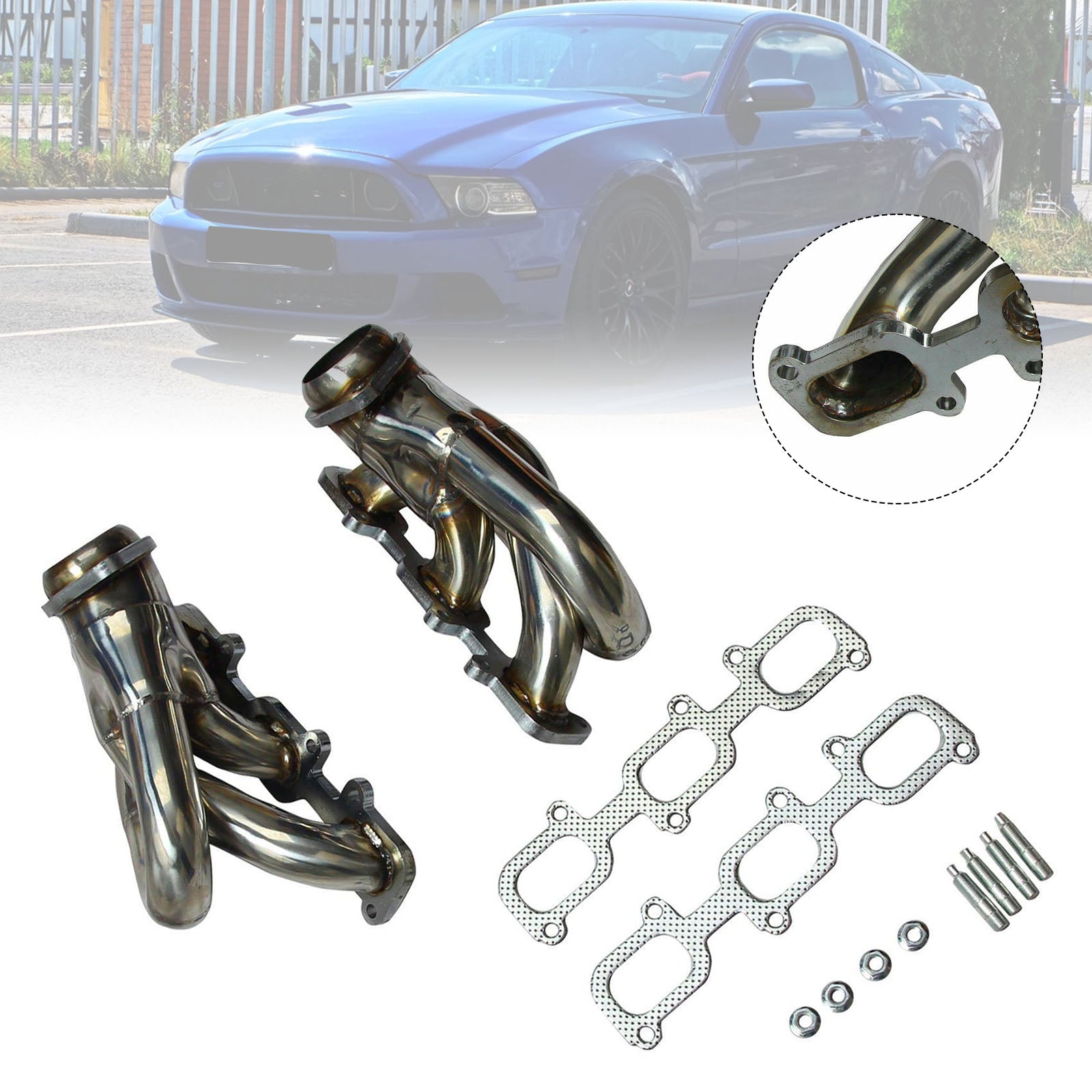 Hlavička výfukového potrubia z nehrdzavejúcej ocele Ford Ford Mustang 3.7L V6 2011-2015