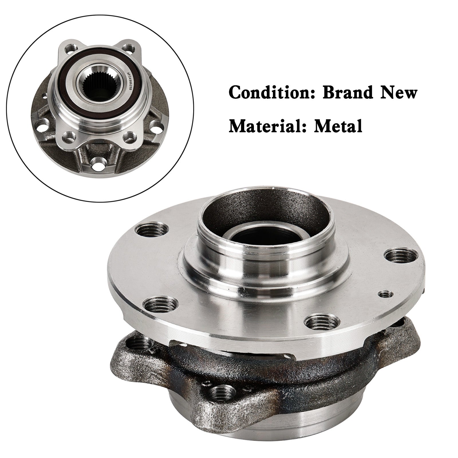 Front Wheel Bearing Hub 4F0498625B For Audi A6 A6 Allroad C6 4F2 4F5 R8 422 423