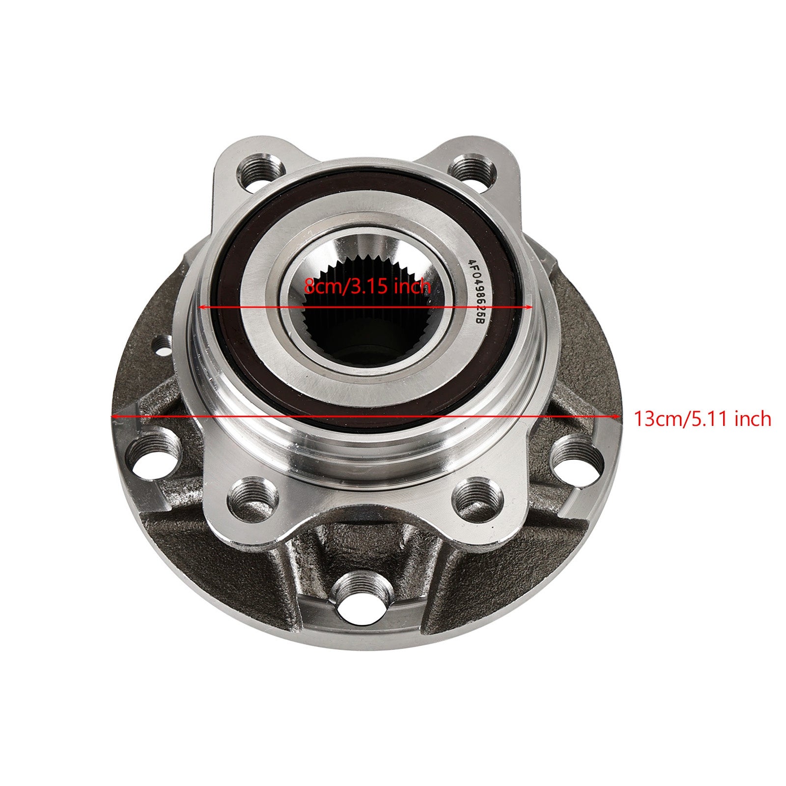 Front Wheel Bearing Hub 4F0498625B For Audi A6 A6 Allroad C6 4F2 4F5 R8 422 423