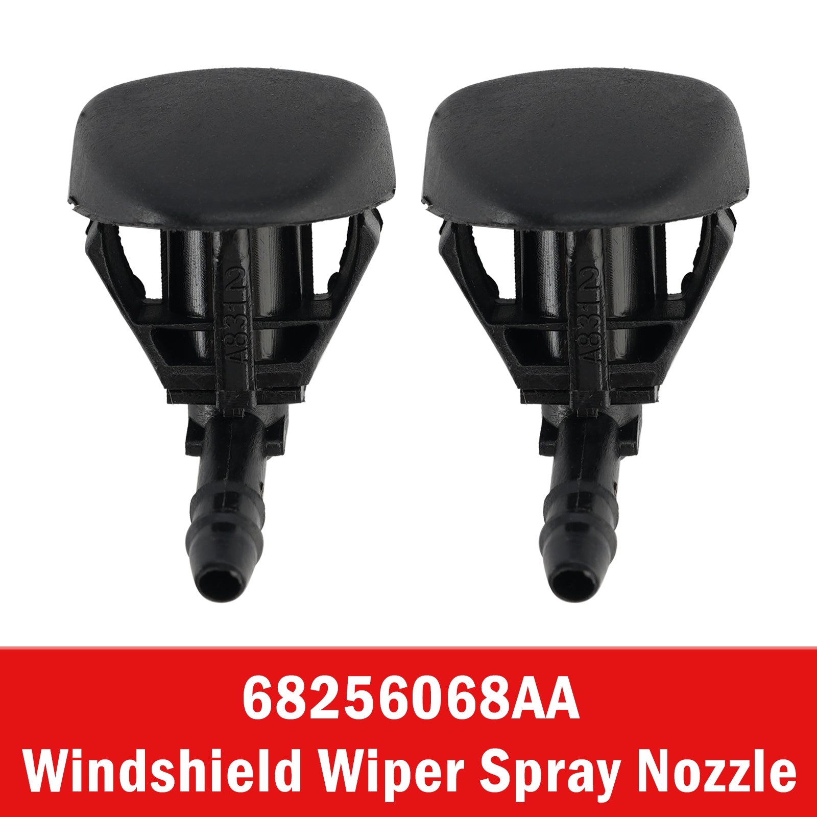 2015-2020 Jeep Renegade 2 Pcs Windshield Wiper Spray Nozzle 68256068AA
