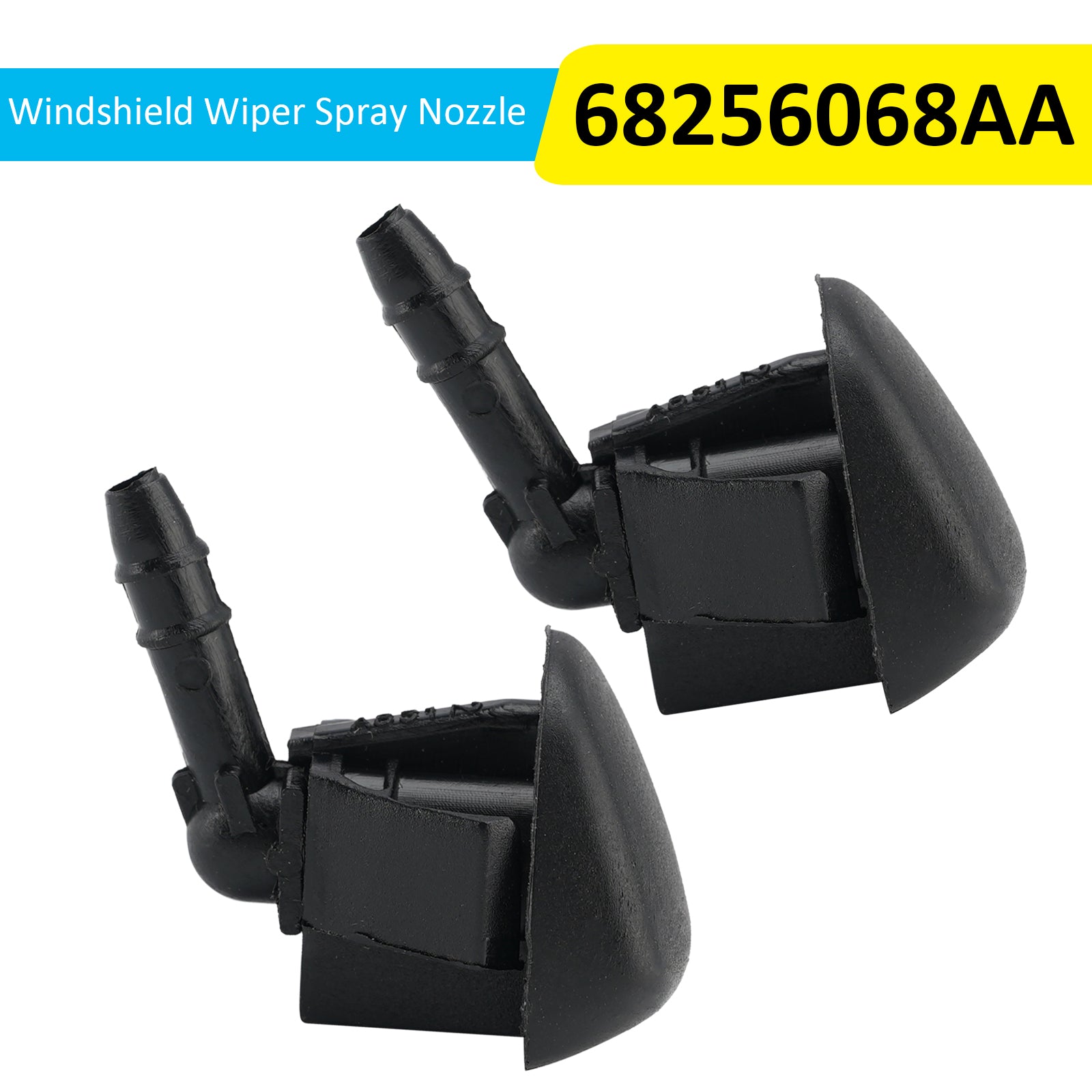 2015-2020 Jeep Renegade 2 Pcs Windshield Wiper Spray Nozzle 68256068AA