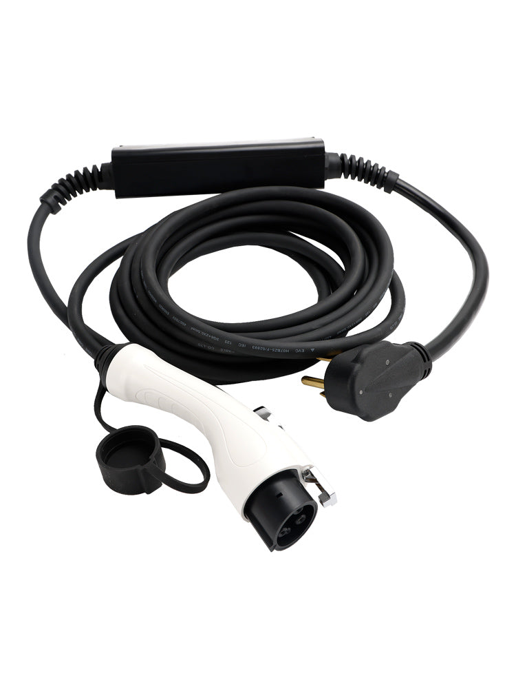 Cable de carga EV de 32A, 240V, J1772, cargador de coche eléctrico con enchufe estadounidense, 25 pies