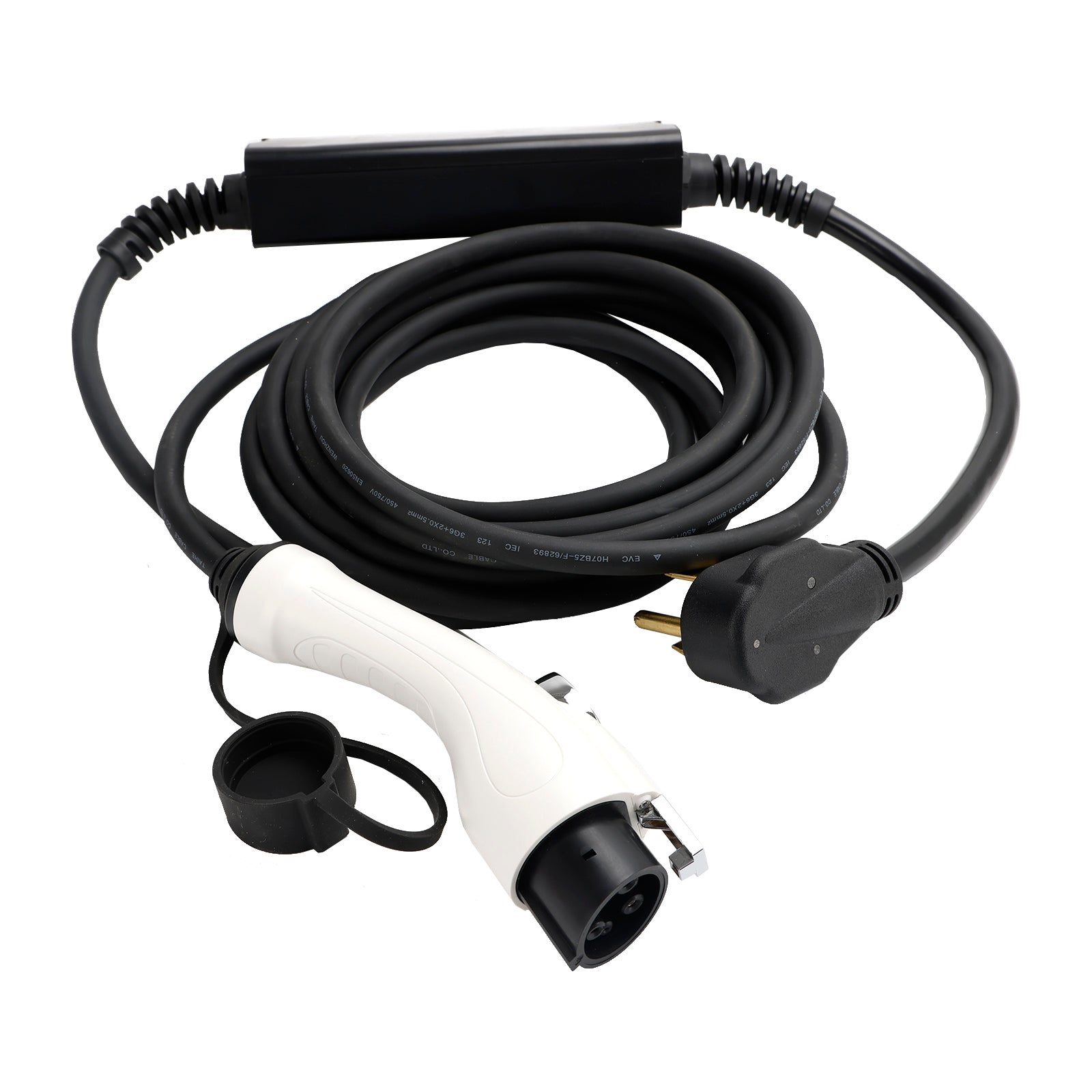 Cable de carga EV de 32A, 240V, J1772, cargador de coche eléctrico con enchufe estadounidense, 25 pies