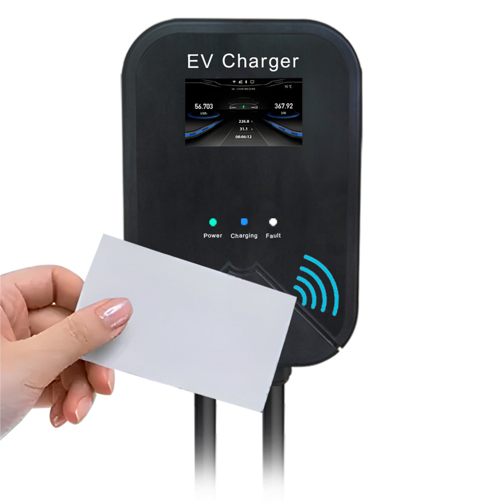 EV Charger Wallbox Type 2 32A 22KW CEE 3-Phase Plug Charging Station EV PHEV APP