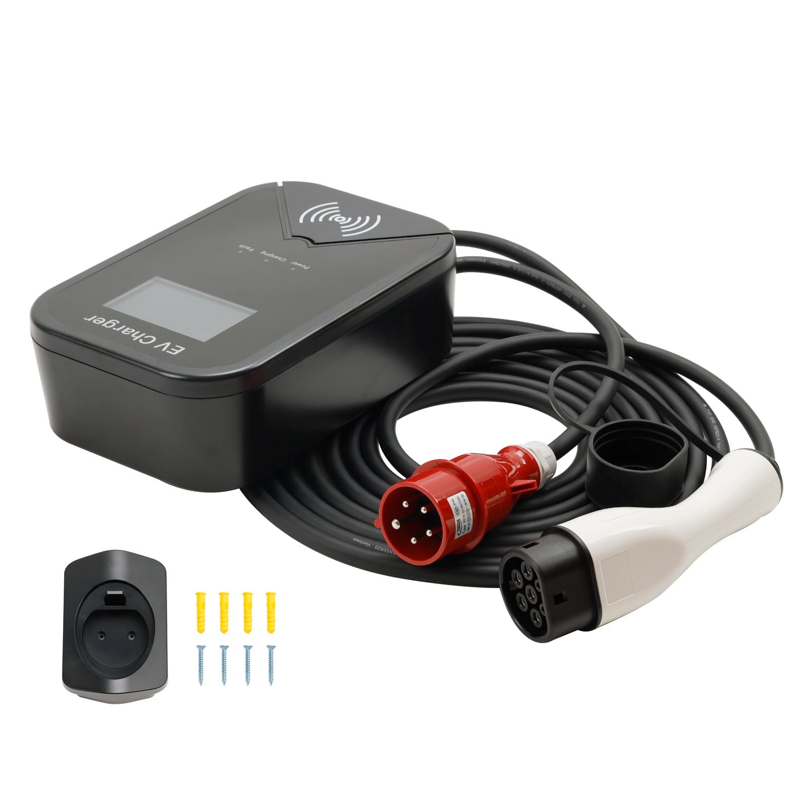 EV Charger Wallbox Type 2 32A 22KW CEE 3-Phase Plug Charging Station EV PHEV APP