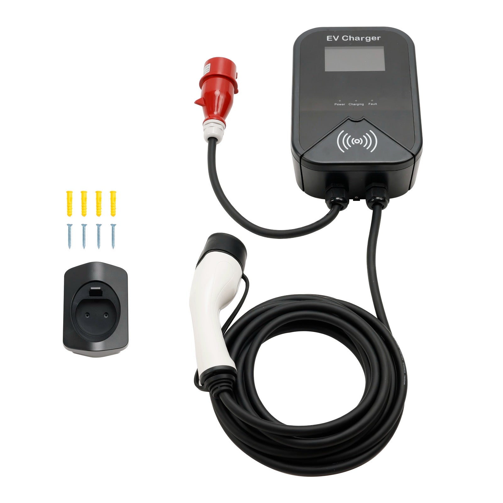 EV chargeur Wallbox Type 2 32A 22KW CEE prise triphasée Station de recharge EV PHEV APP