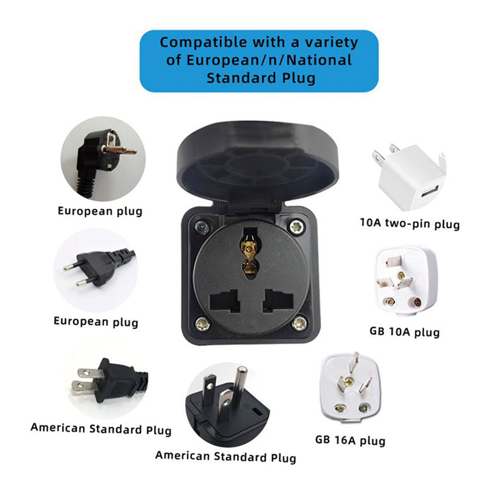 Discharge V2L Type 2 to Euro Plug EV Charger Adapter 16A EVSE IEC62196 Plug