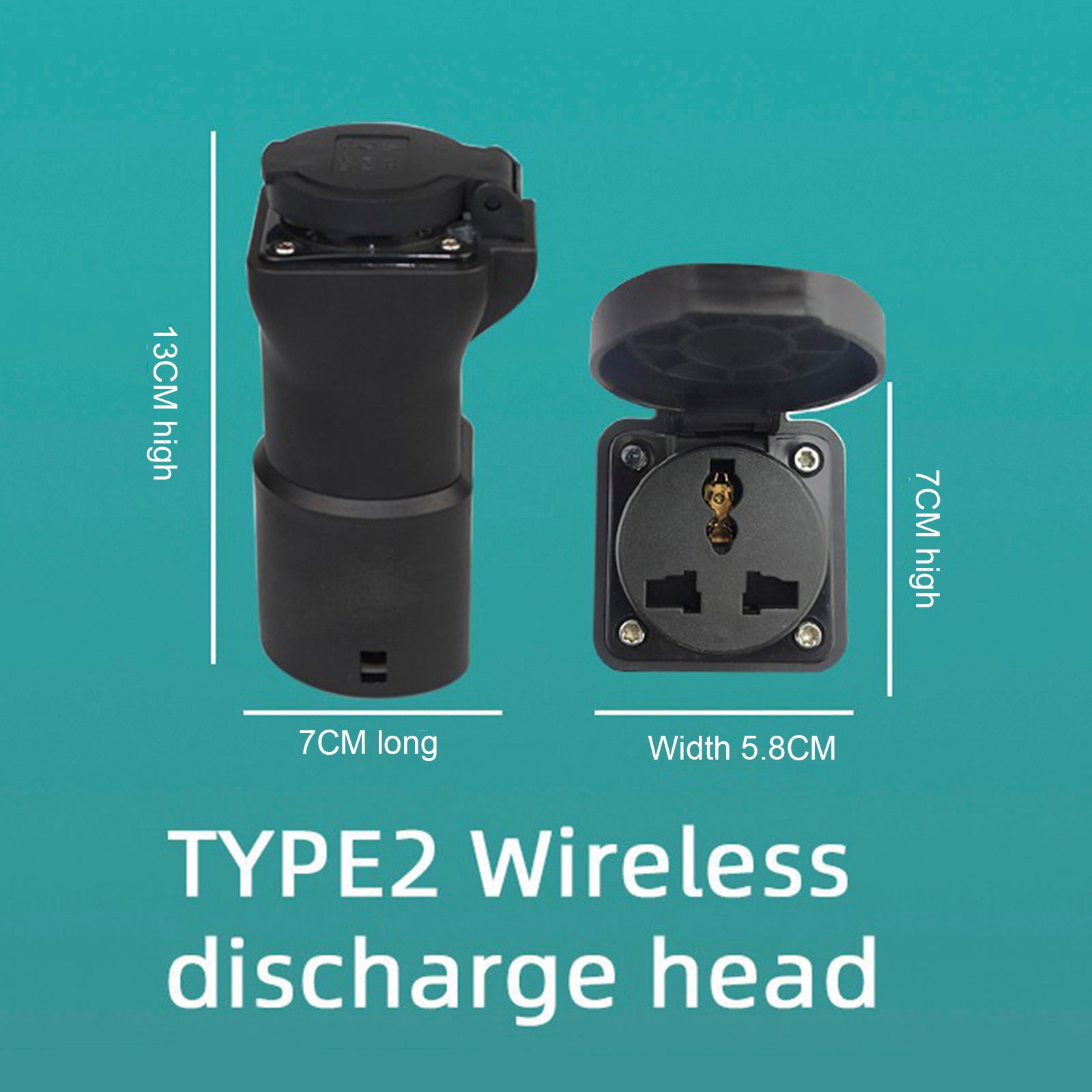 Ontlading V2L Type 2 naar Euro-stekker EV-laderadapter 16A EVSE IEC62196-stekker