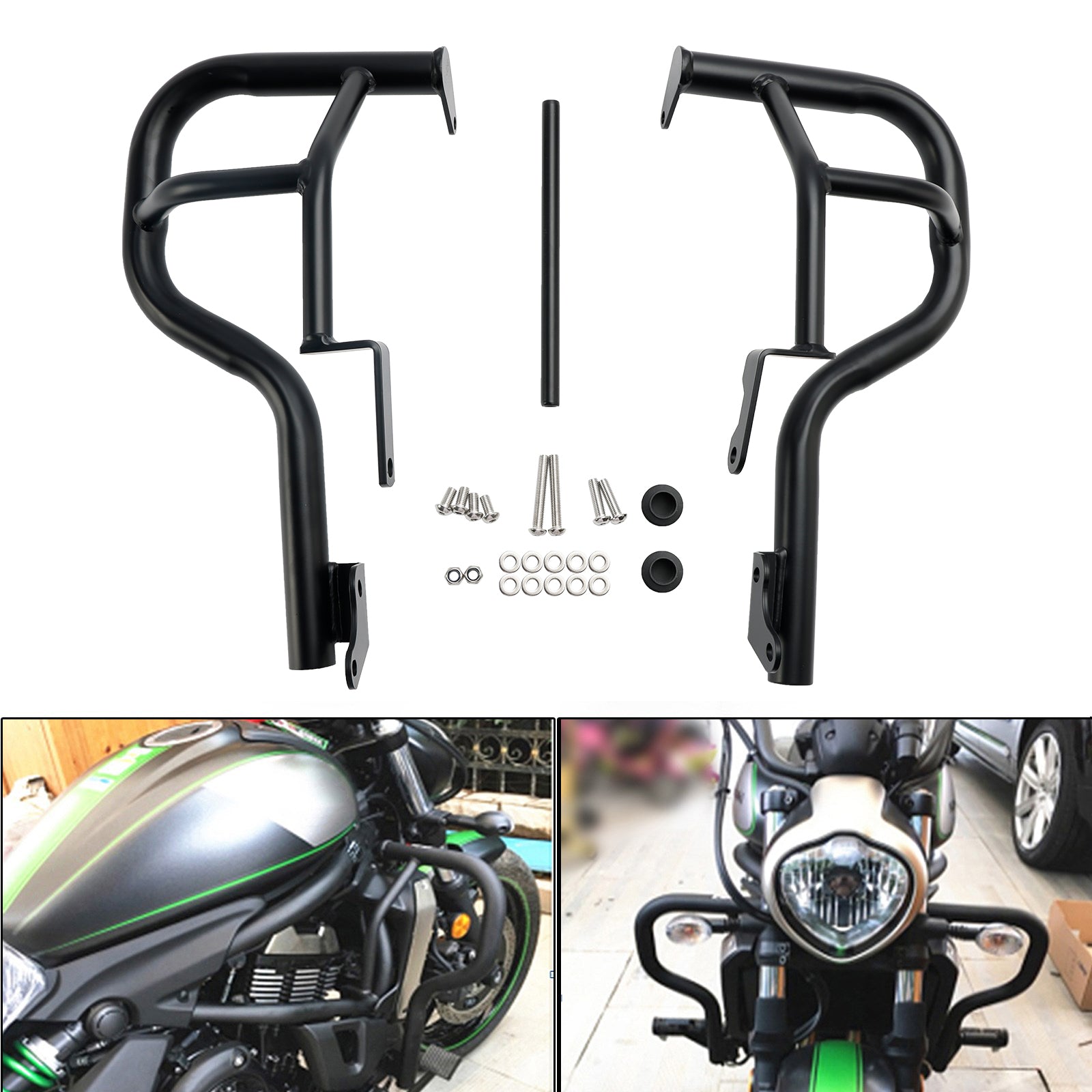 Motor Bumper Guard Crash Bar Protector Fit for Kawasaki Vulcan S 650 2015-2021 generisk